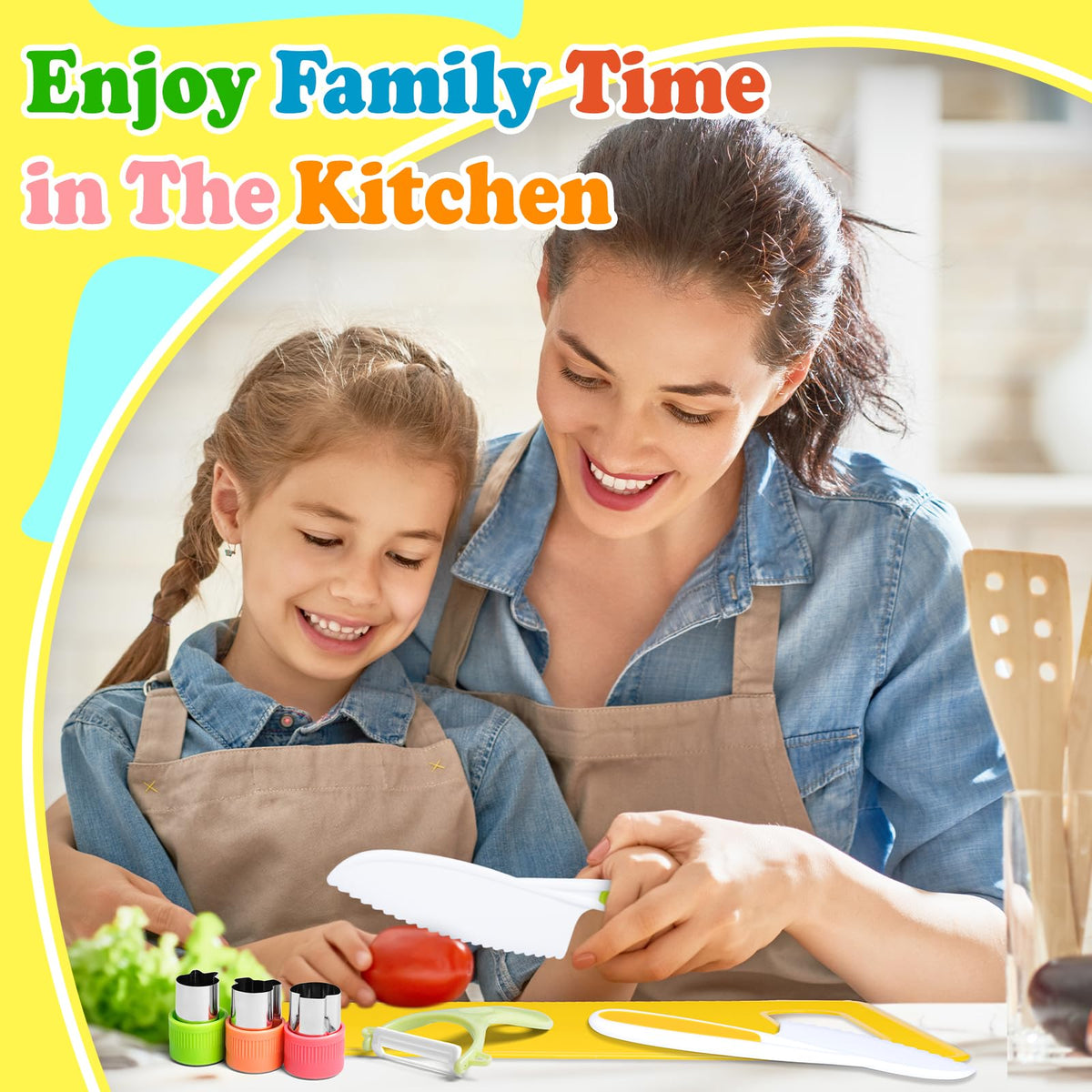 Reaeon 23-Pcs Kids Cooking Set – Safe Toddler Knife Kit with Cutting Boards & Accessories