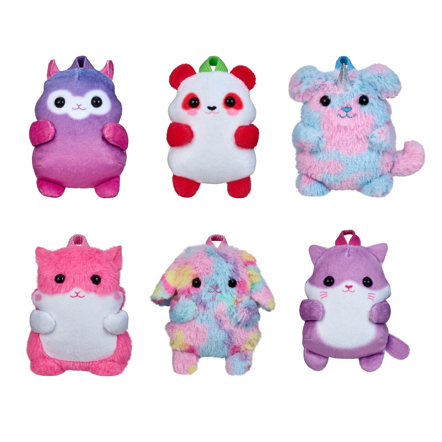 REAL LITTLES Plushie Pet Backpacks – Real Mini Surprises Inside (6 Designs)