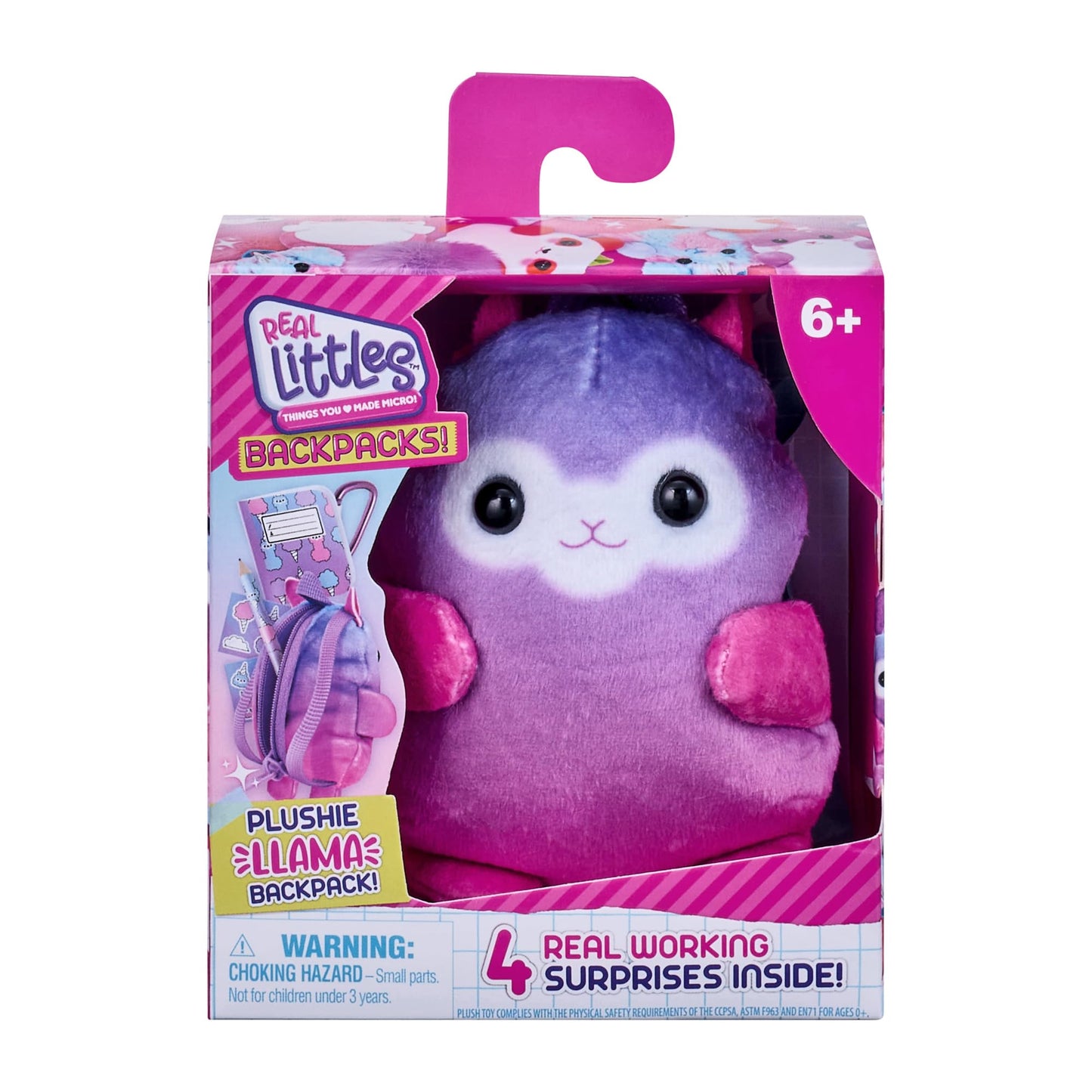 REAL LITTLES Plushie Pet Backpacks – Real Mini Surprises Inside (6 Designs)