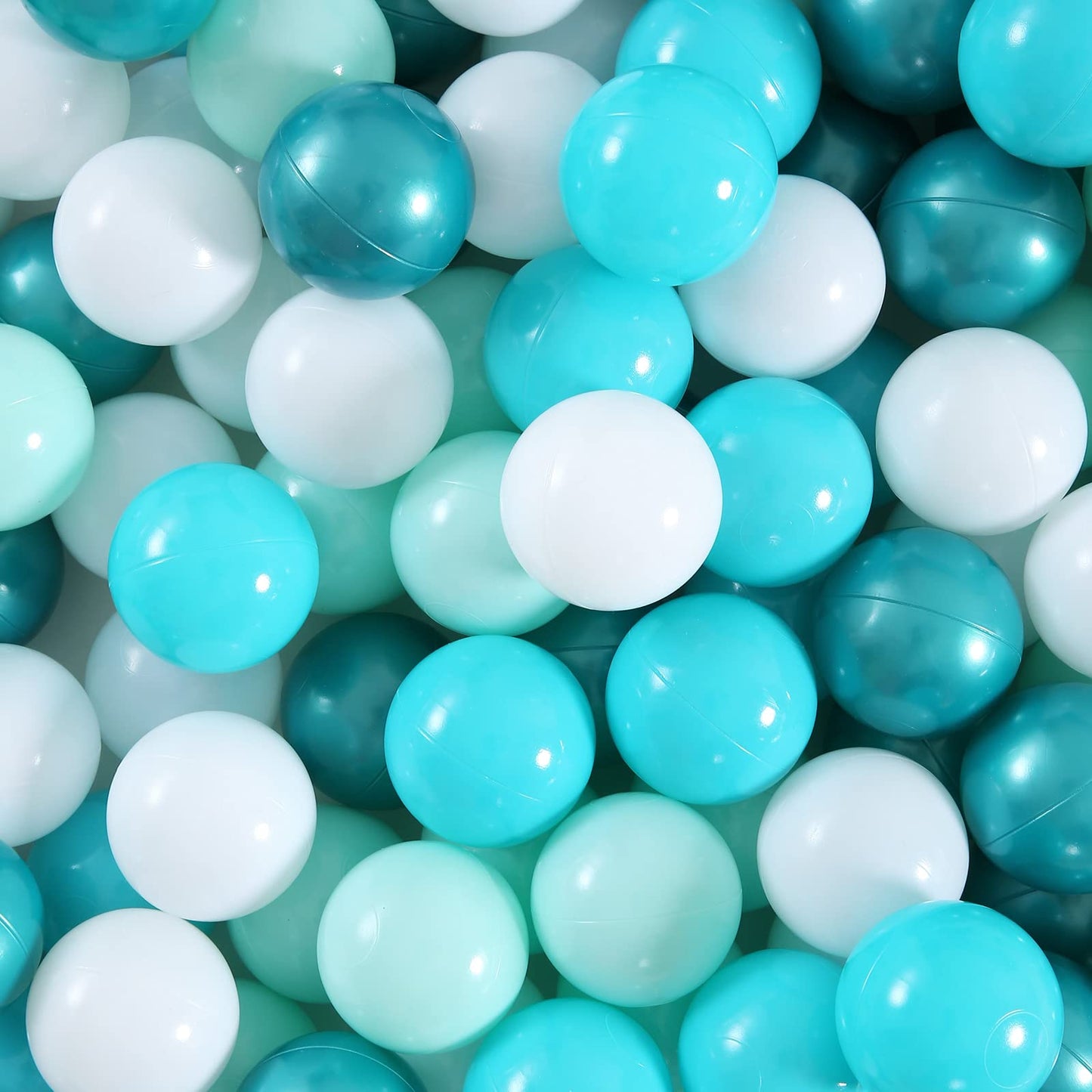 Realhaha Ball Pit Balls 100-Pack – Green & White Safe Plastic Balls for Babies & Kids