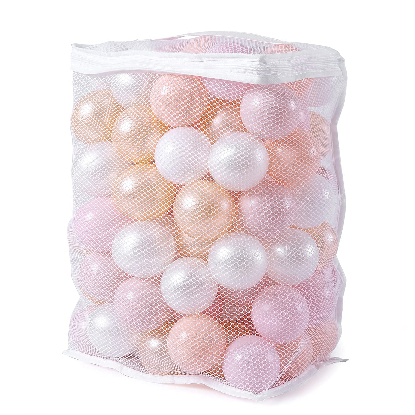 Realhaha Ball Pit Balls – 100 Pink & White Play Balls for Babies, Toddlers, Play Tents, Pools