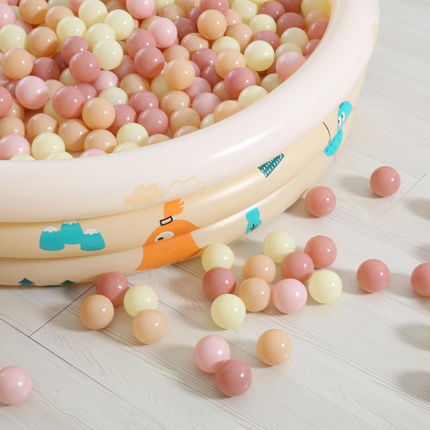 Realhaha Ball Pit Balls – 50 Safe Plastic Balls for Baby & Toddlers (Pink & Yellow)