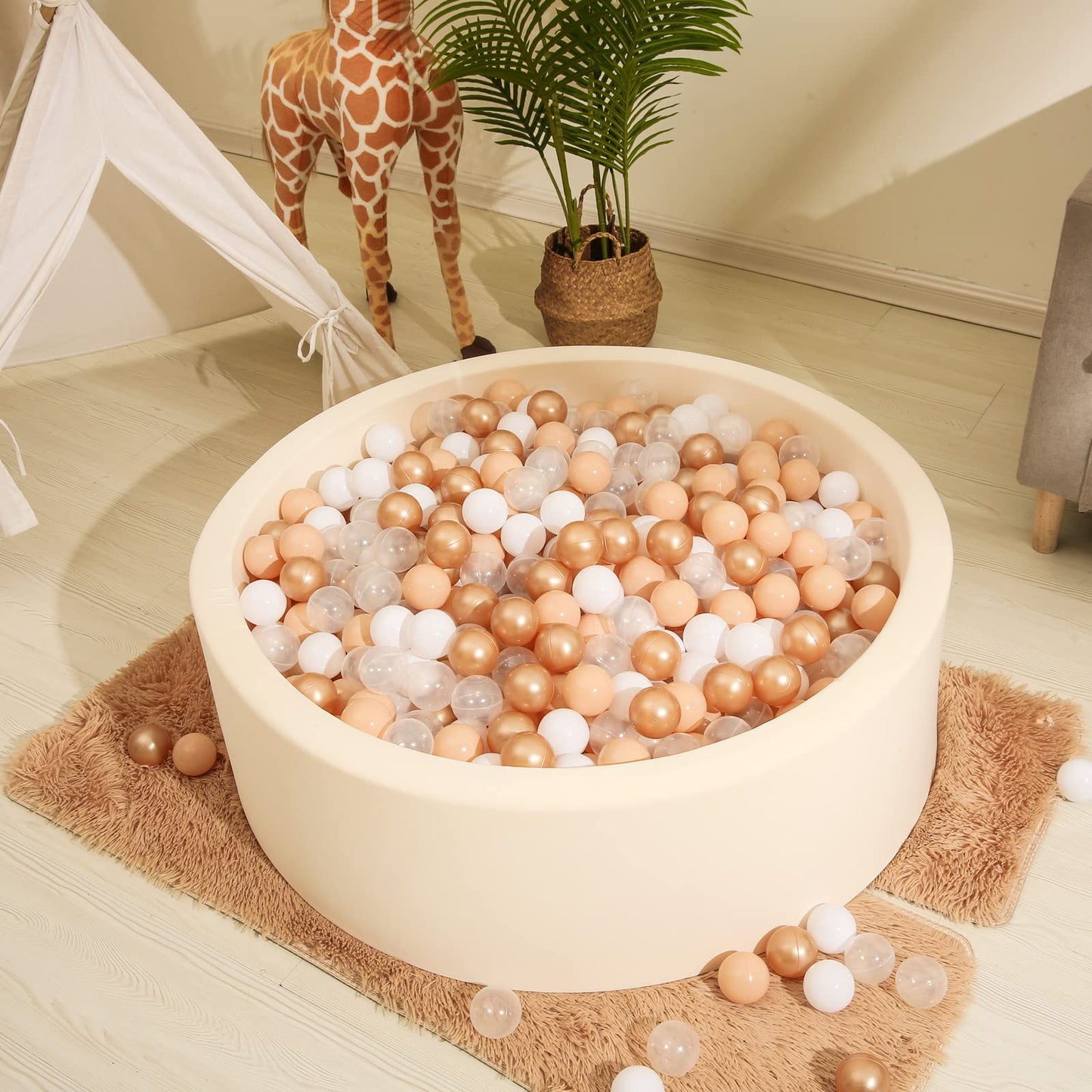 Realhaha Ball Pit Balls – 100 Pack, 2.16-inch Crush-Proof Plastic Balls for Babies and Toddlers