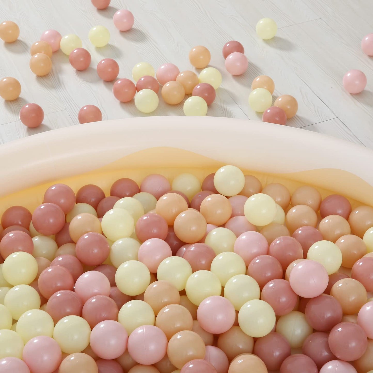 Realhaha Ball Pit Balls – 50 Safe Plastic Balls for Baby & Toddlers (Pink & Yellow)