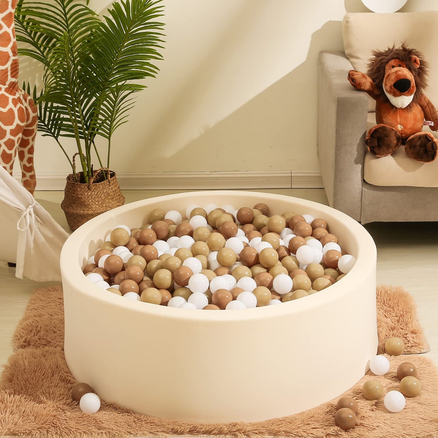 Realhaha Ball Pit Balls – 100 Safe 2.16 in Plastic Balls for Baby, Toddlers, Play Tents & Pools