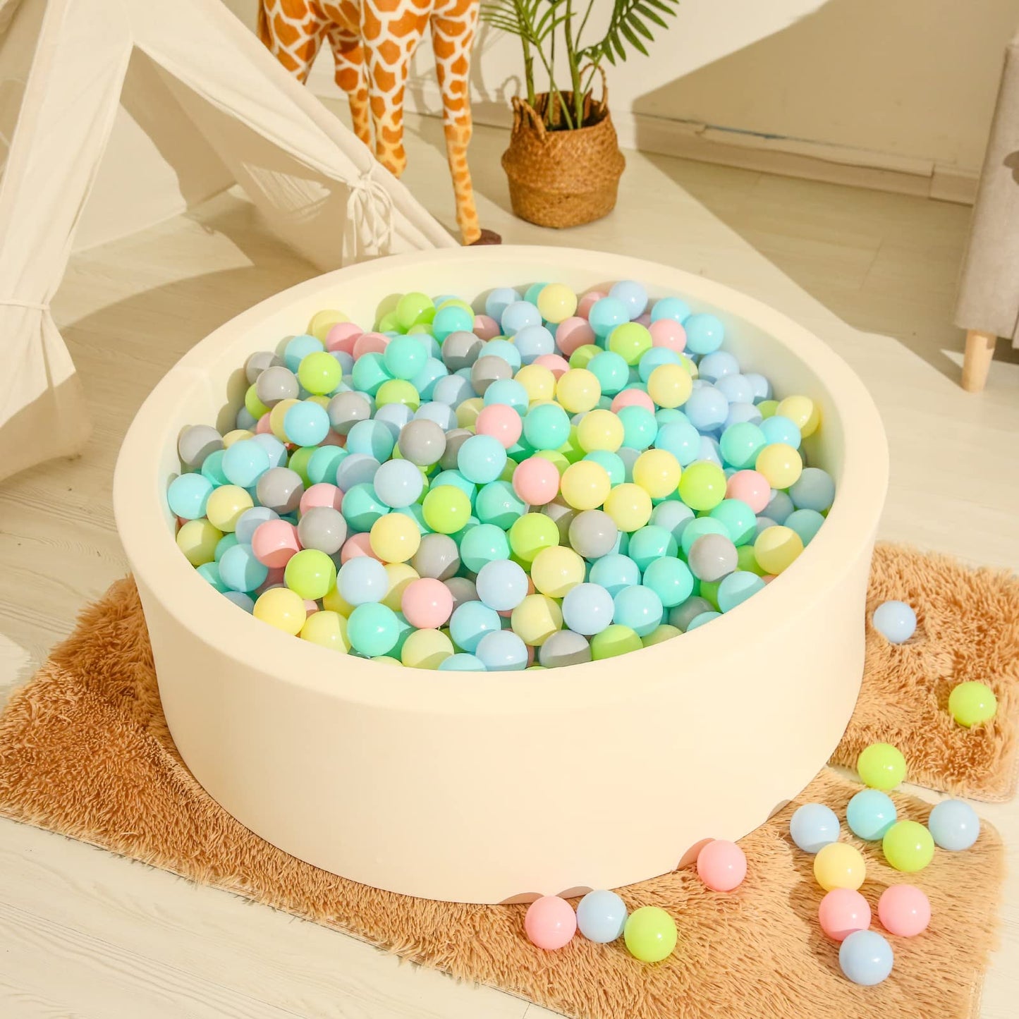 Realhaha Ball Pit Balls – 100 Safe Plastic Balls for Baby, Toddler, Play Tent & Pool