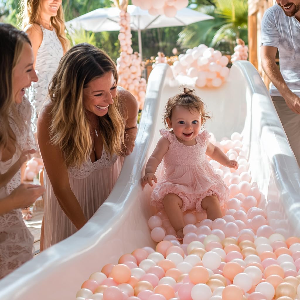 Realhaha Ball Pit Balls 200-Piece Set - Pink & White Safe Baby Play