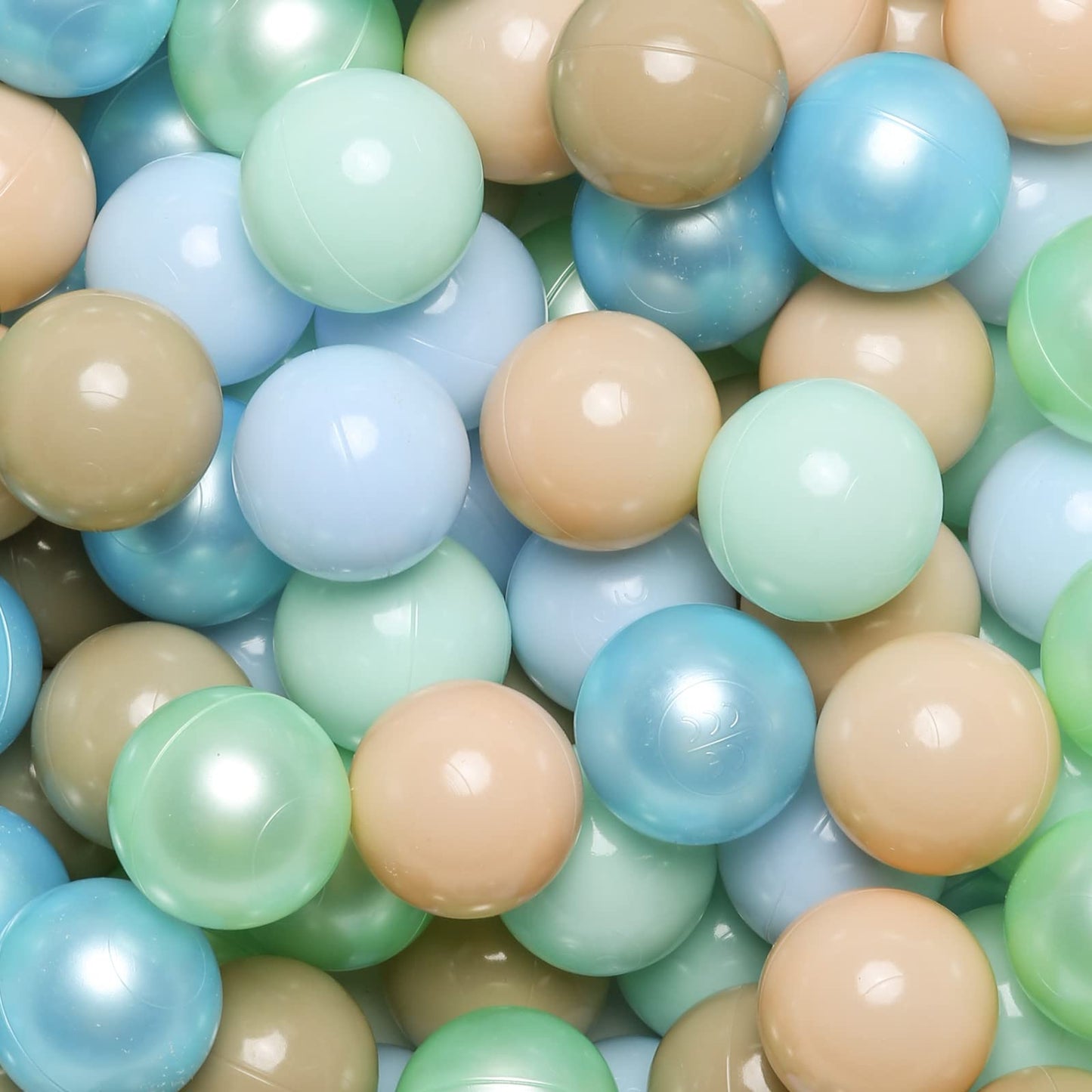 Realhaha Ball Pit Balls – 100 Safe 2.16-Inch Plastic Balls for Ball Pits, Tents & Pools (Green & Blue)