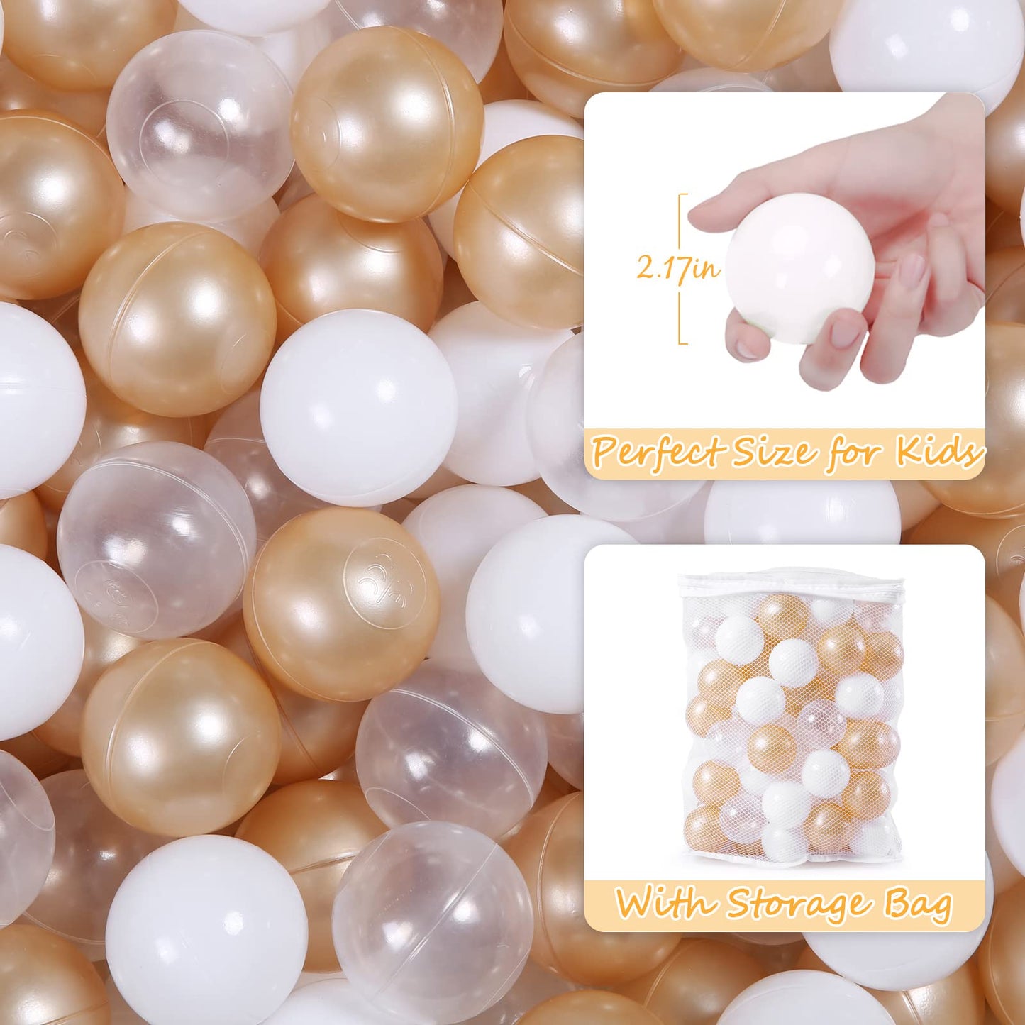 Realhaha Ball Pit Balls – 100 Play Balls for Safe Baby and Toddler Fun