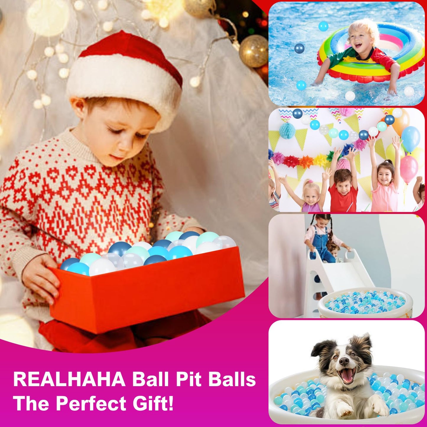 Realhaha Ball Pit Balls – 100 Play Balls for Baby & Kids Play