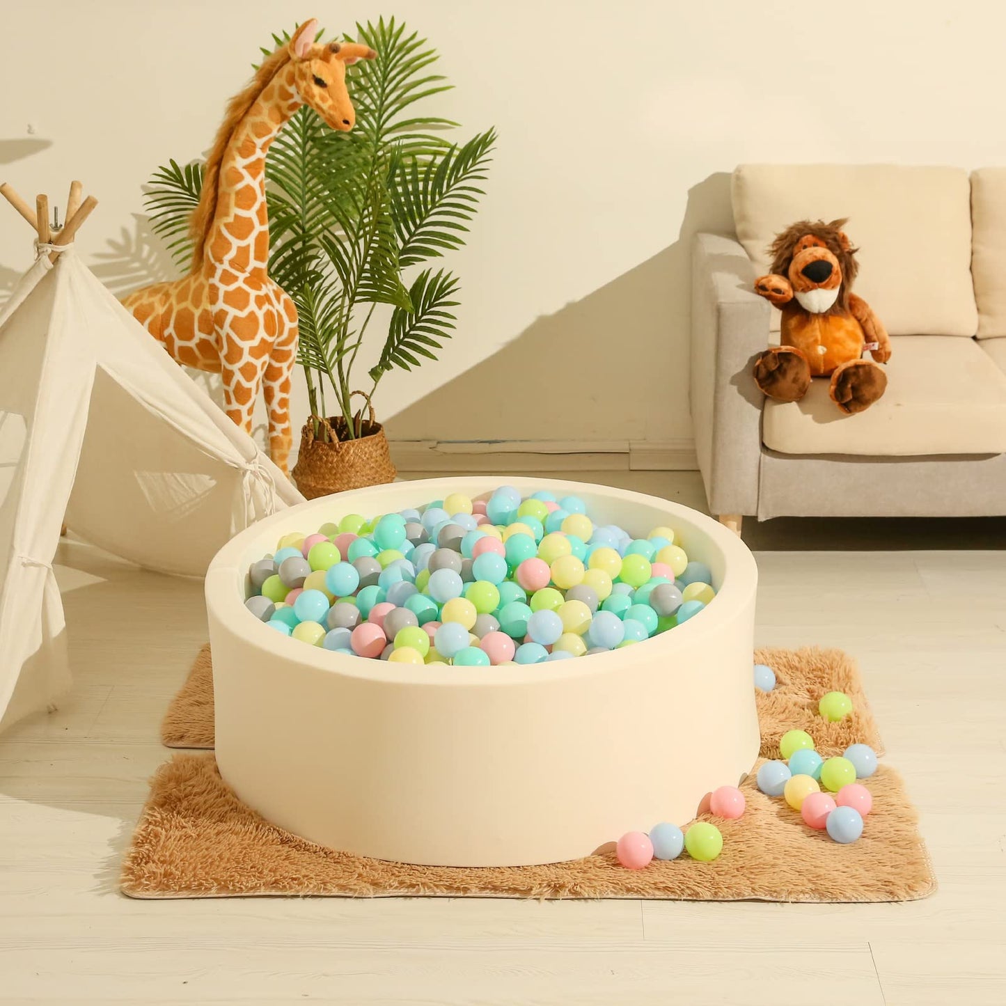 Realhaha Ball Pit Balls – 100 Safe Plastic Balls for Baby, Toddler, Play Tent & Pool