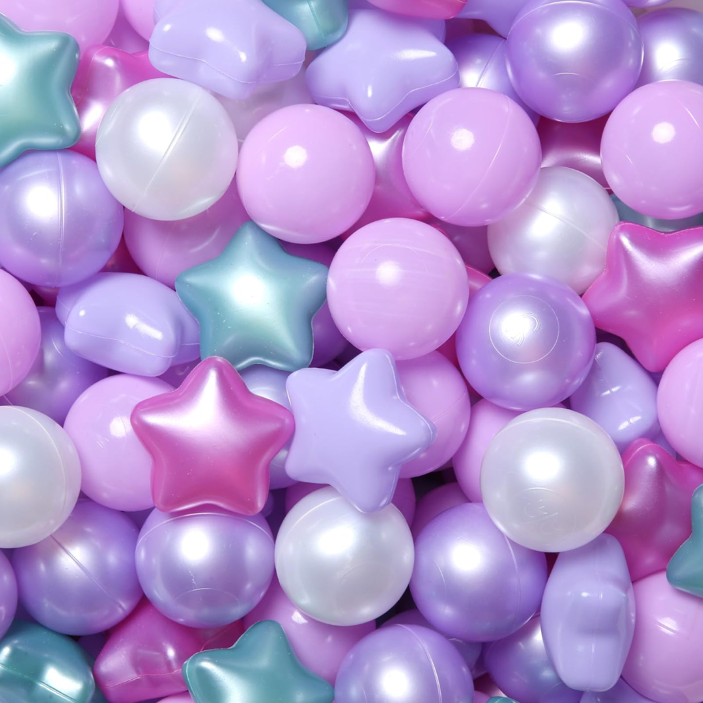Realhaha Ball Pit Balls 100 PCS | Star Shapes for Babies & Kids in Purple