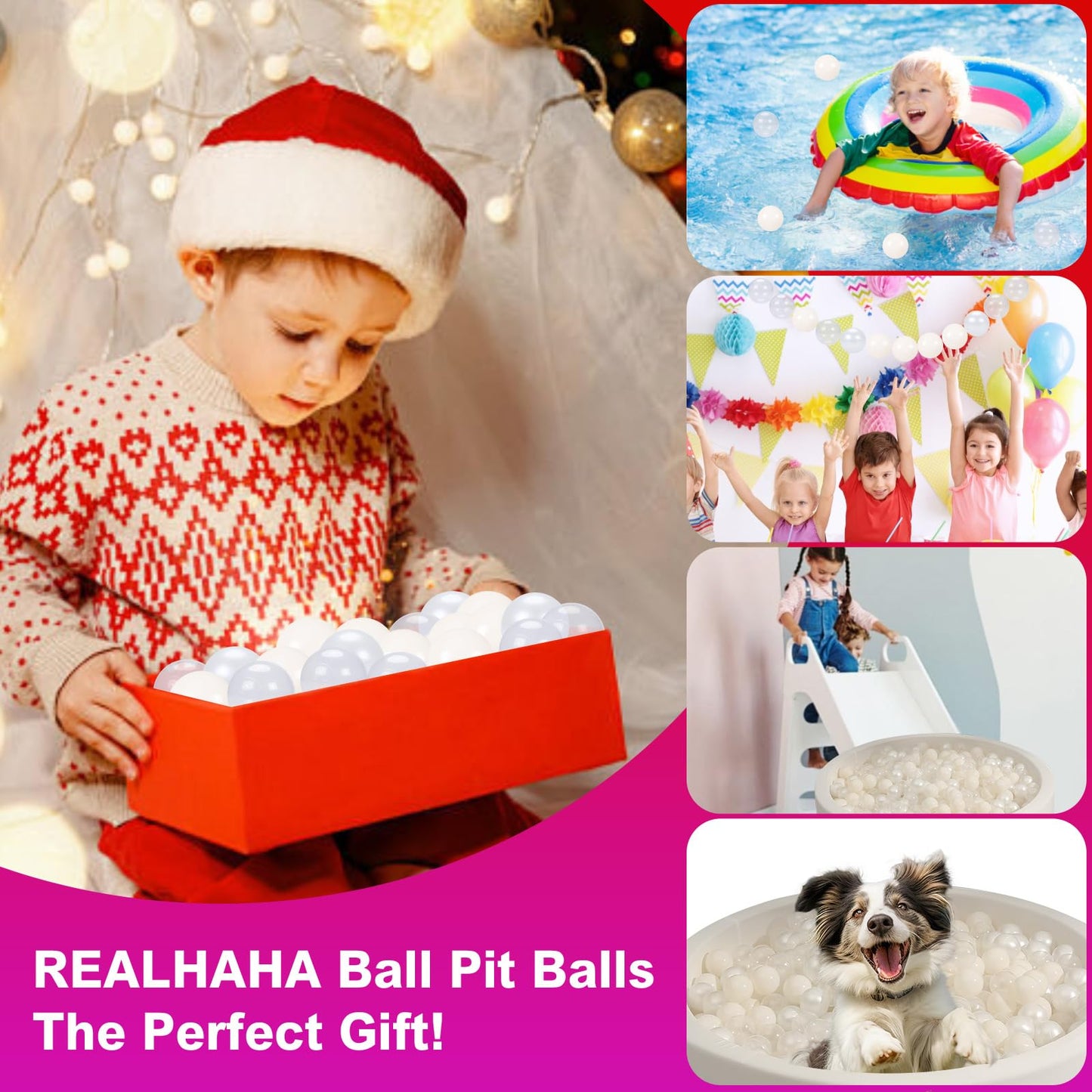Realhaha Ball Pit Balls – 100 Safe Plastic Balls for Baby Play (Beige)