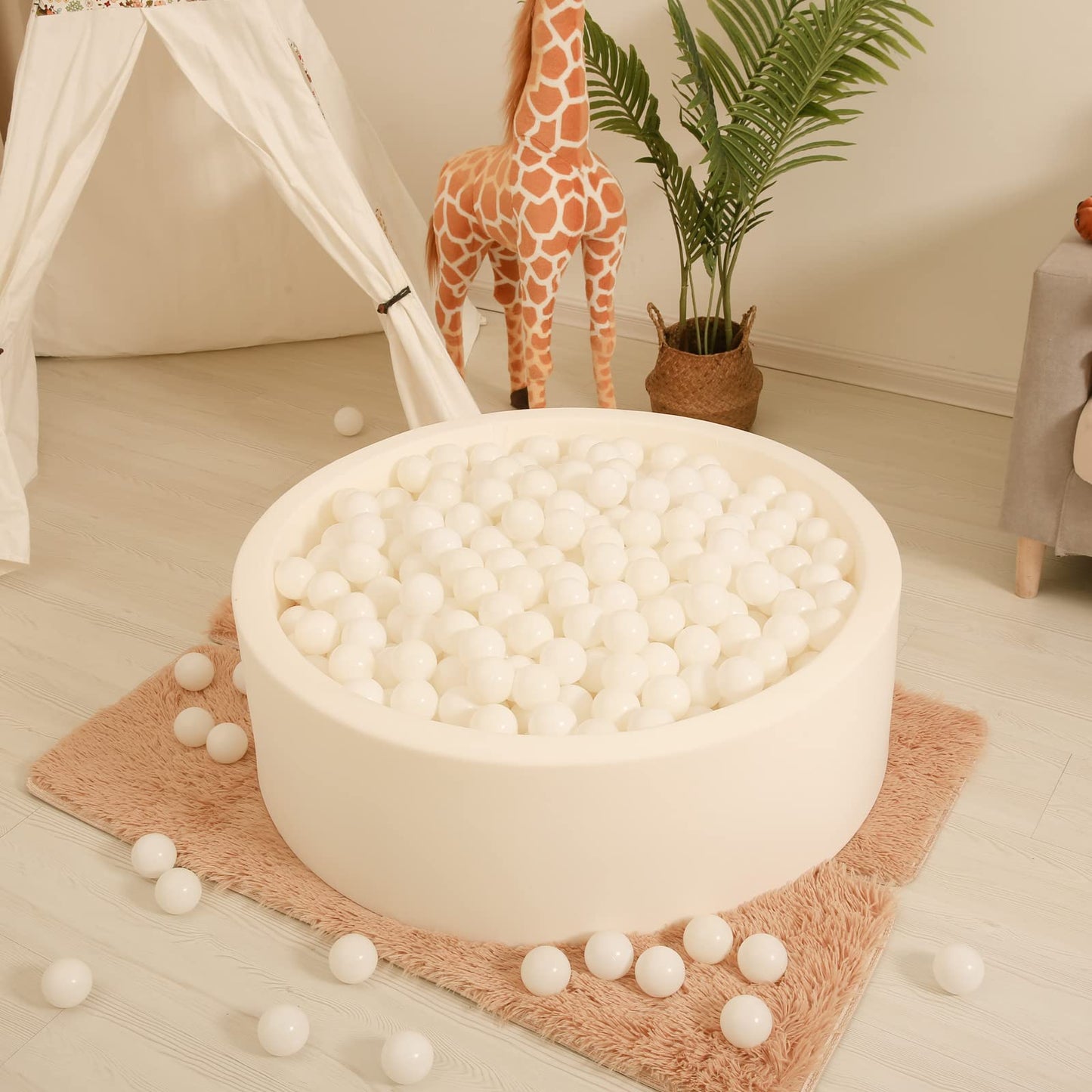 Realhaha Ball Pit Balls 200-Pack – Safe 2.2-Inch Plastic Balls for Babies & Kids