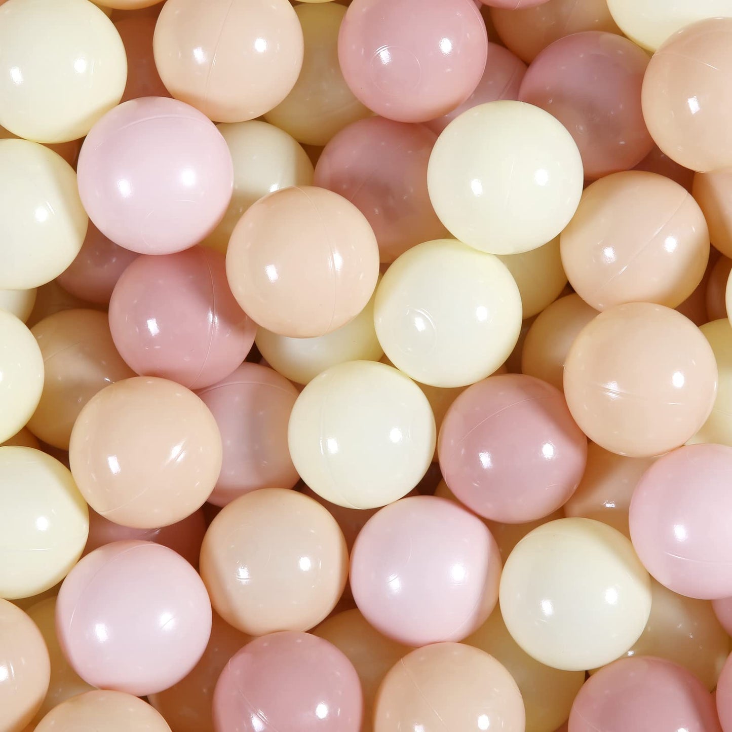 Realhaha Ball Pit Balls - 200 Safe Pink & Yellow Plastic Balls for Ball Pits, Pools & Play