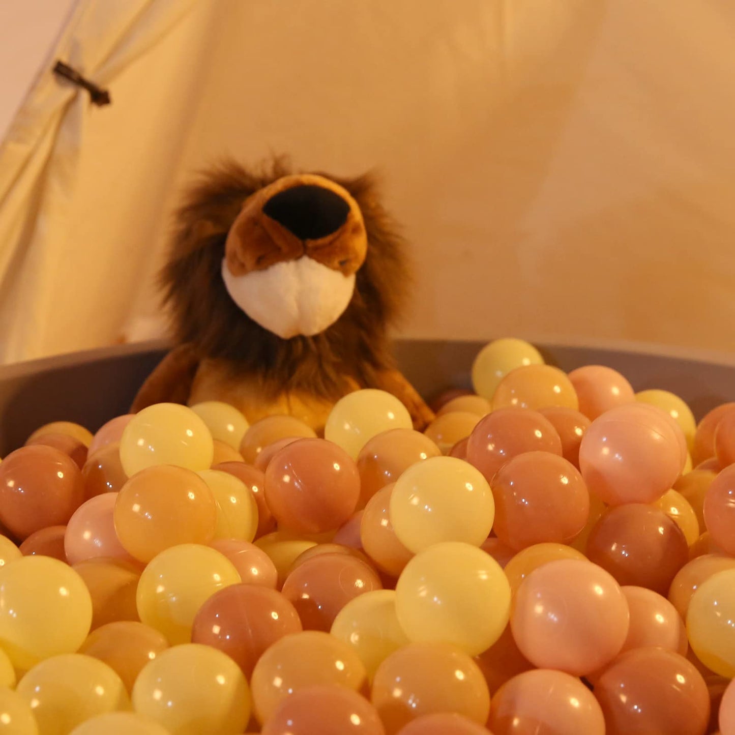 Realhaha Ball Pit Balls - 200 Safe Pink & Yellow Plastic Balls for Ball Pits, Pools & Play
