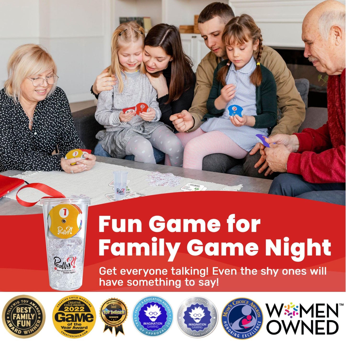 Really?! Conversation Card Game for All Ages – Fun Family & Friends Night