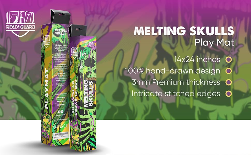 Realm Guard 14x24 TCG/MTG Playmat – Melting Skulls