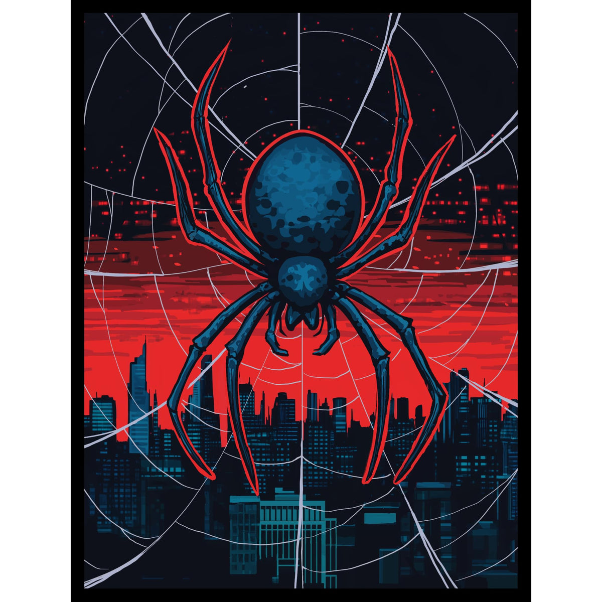 Realm Guard 100ct Textured Card Sleeves – Spider Art (66x92mm) for MTG & Lorcana