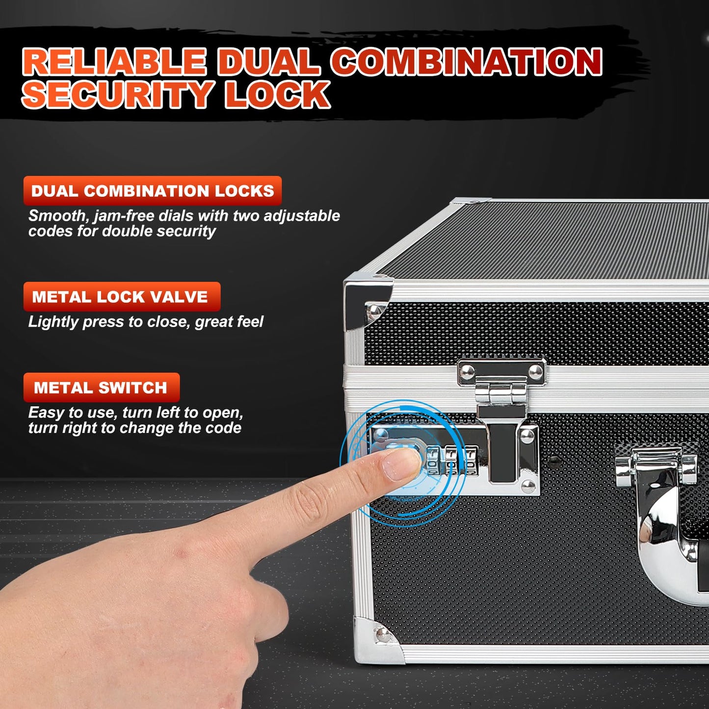 REAQUE Graded Card Storage Box – 4-Row, Holds 170+ PSA/GMA Slabs or 680+ Toploaders (Silver)