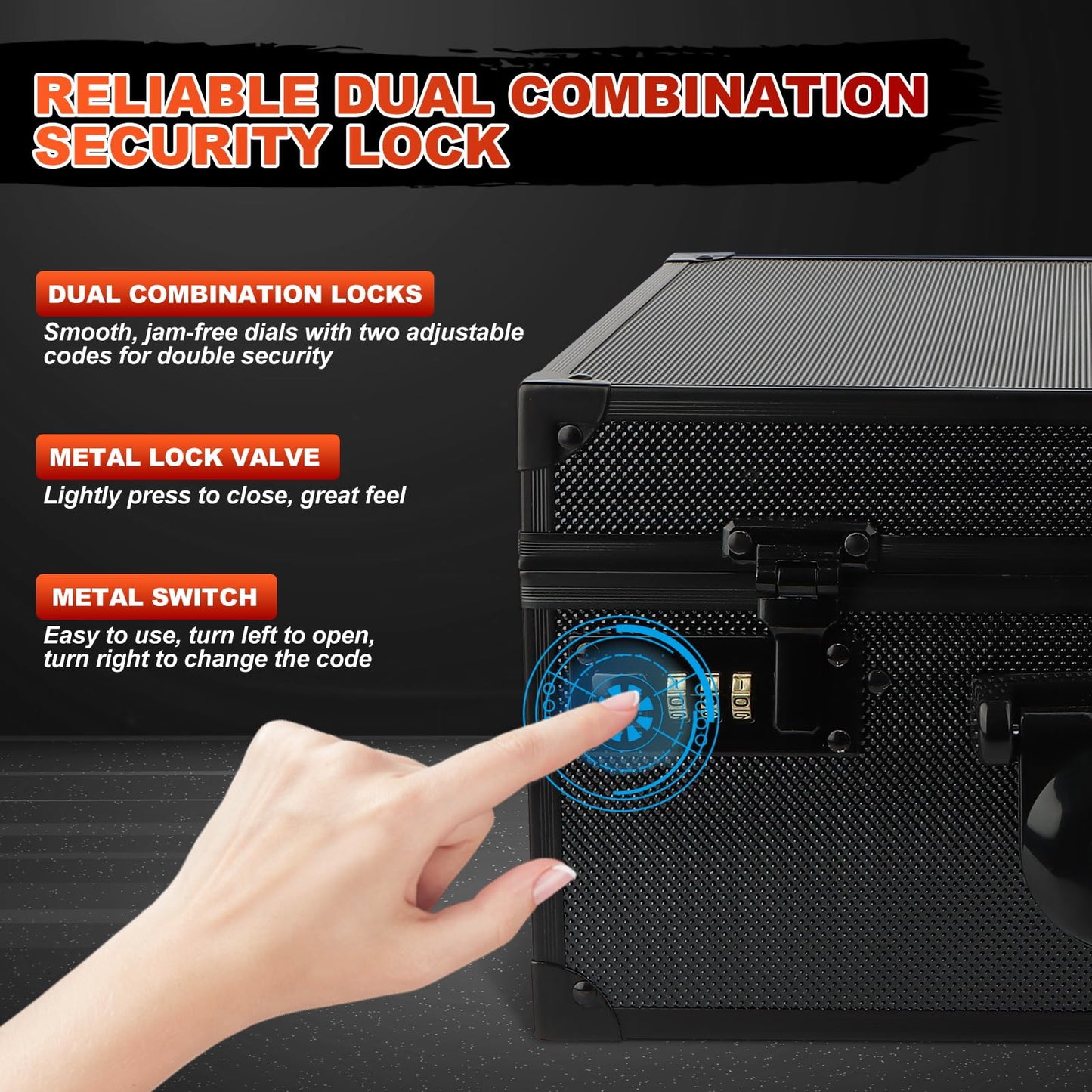 REAQUE Graded Card Storage Box | Holds 170+ PSA/GMA Slabs, 680+ Toploaders, 4-Row, Pure Black