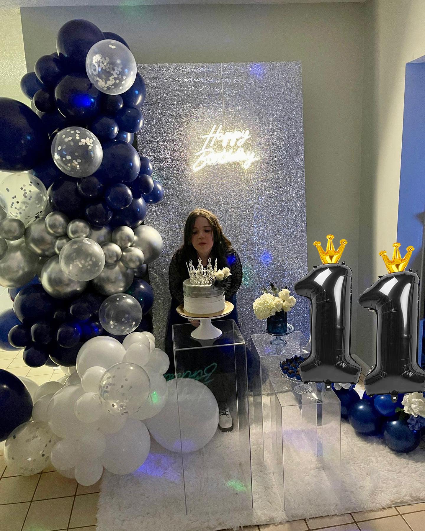 Reavor Black Number 11 Balloon – 40-Inch 11th Birthday Decor