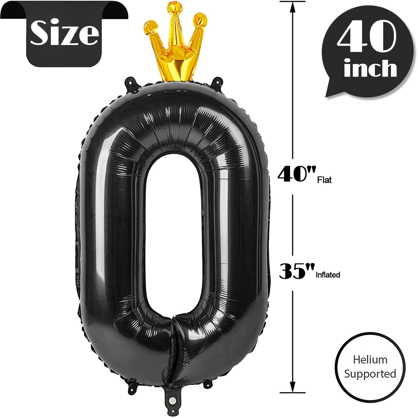 Reavor 40in Number Balloon – Giant Birthday Numbers for Girls & Women