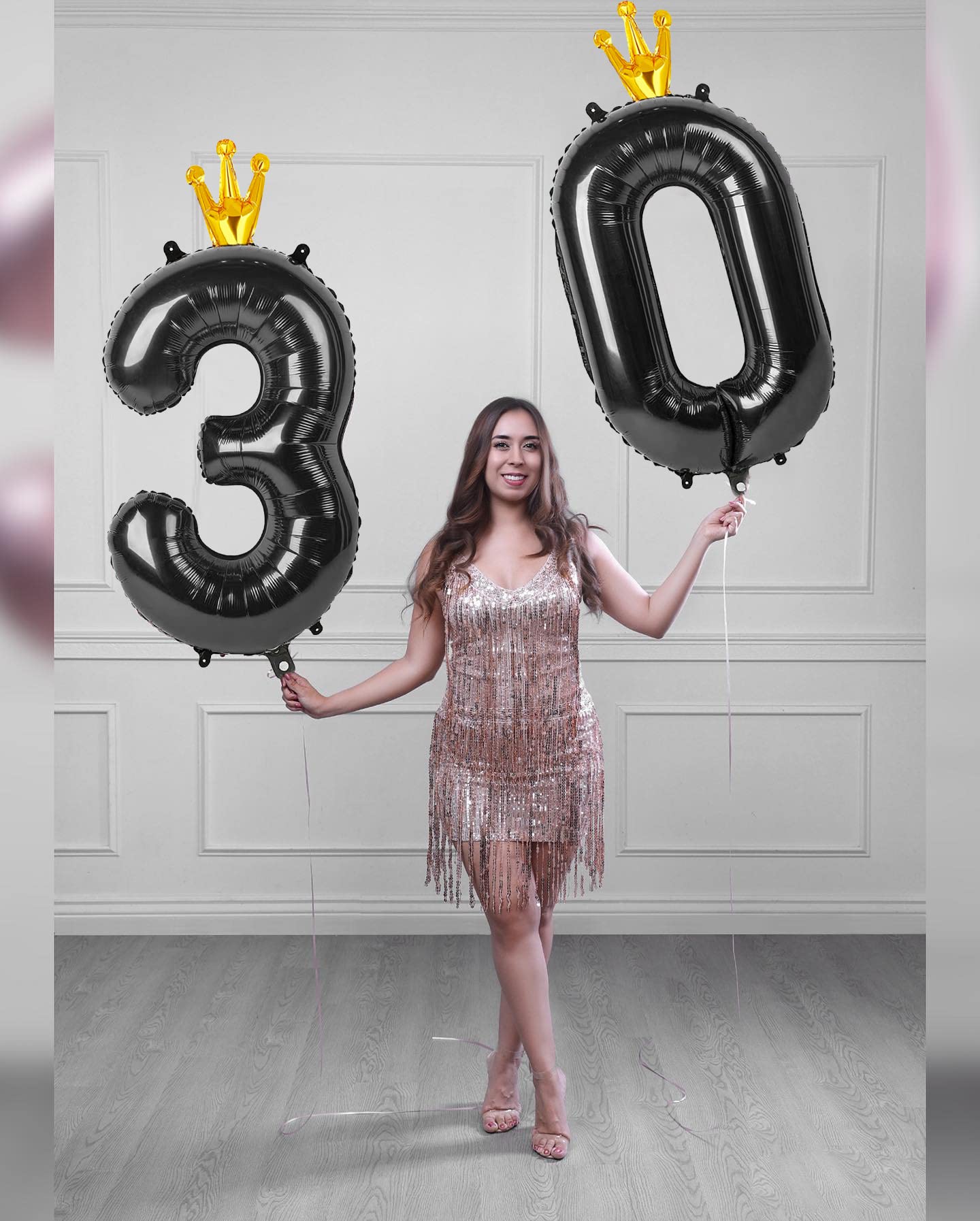 Reavor 40in Number Balloon – Giant Birthday Numbers for Girls & Women