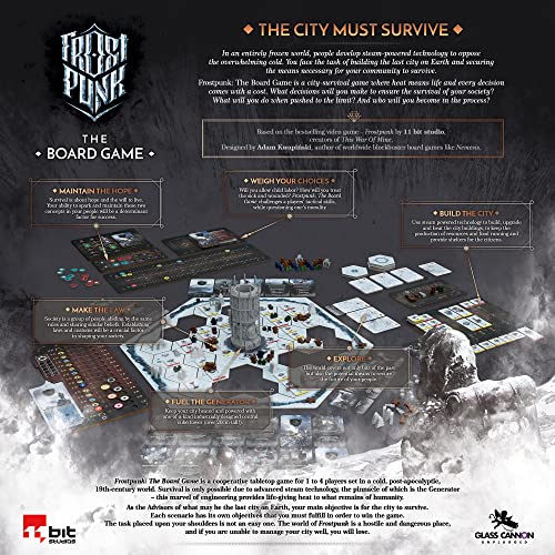 Frostpunk The Board Game – Cooperative Survival Strategy by Rebel Studio | 1–4 Players