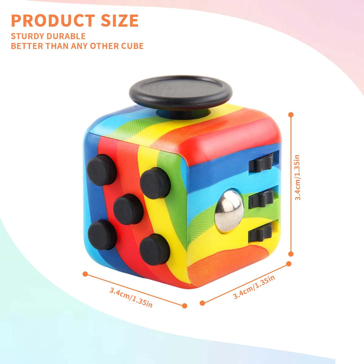 RE:BLEU Fidget Cube for Adults - 4-Pack Focus & Anxiety Relief