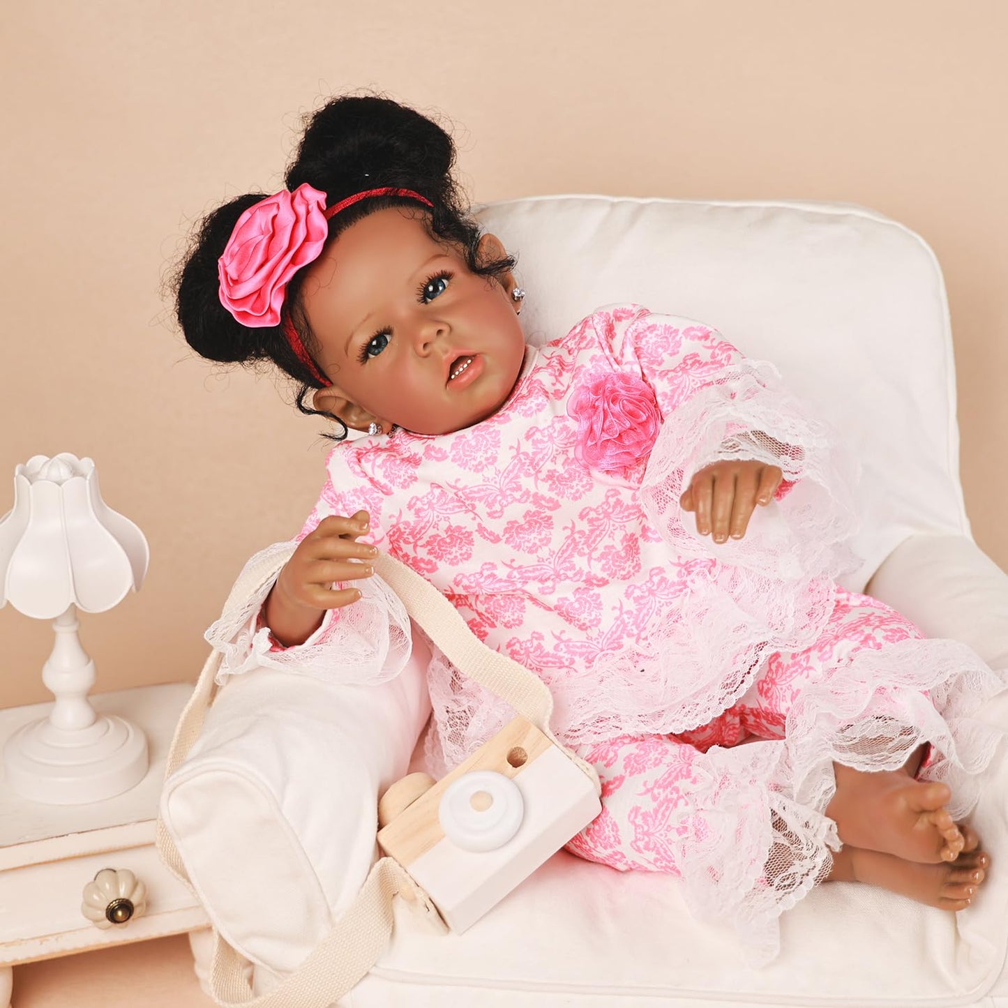 Rebornova 20-Inch Black Girl Reborn Baby Doll – Realistic African American Newborn