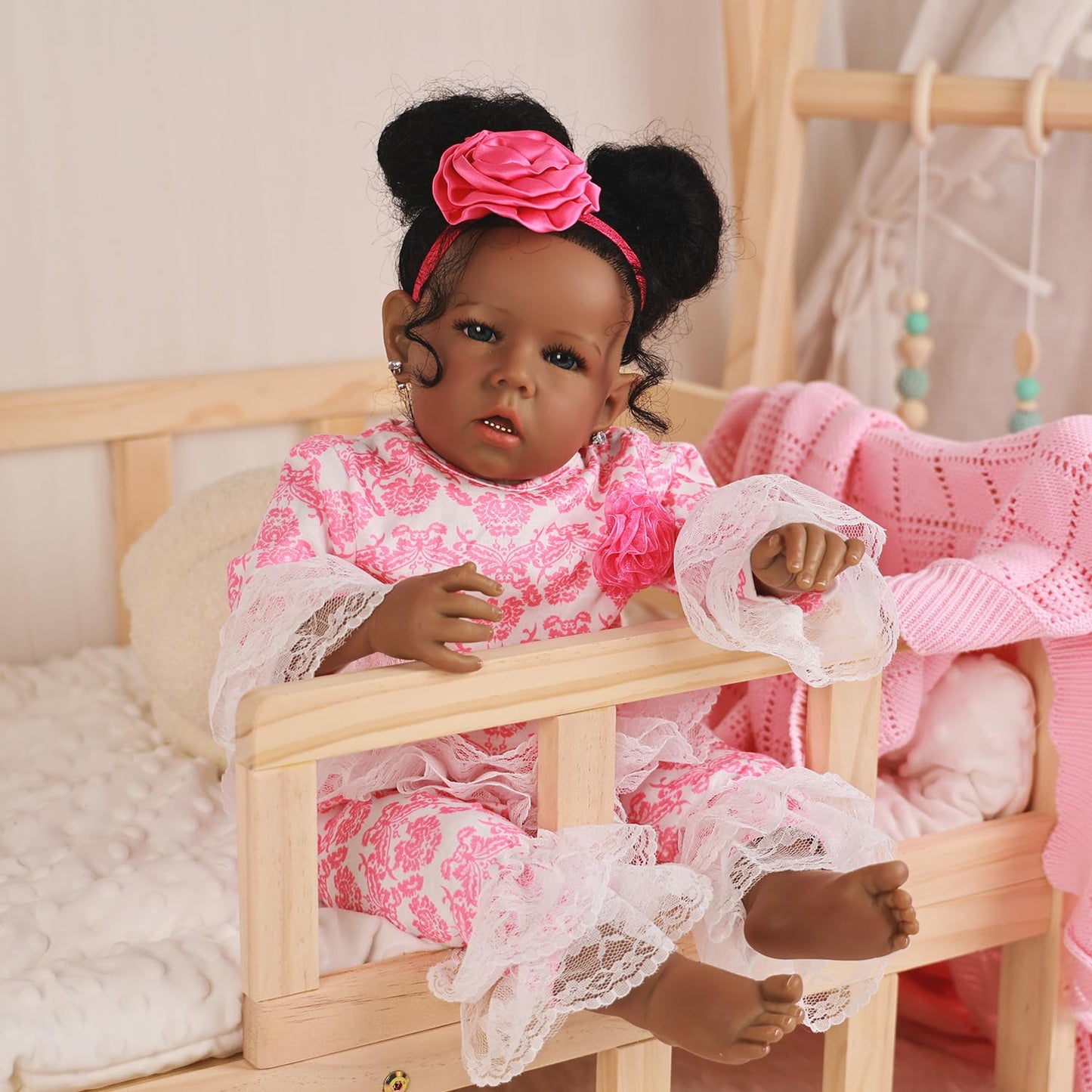 Rebornova 20-Inch Black Girl Reborn Baby Doll – Realistic African American Newborn