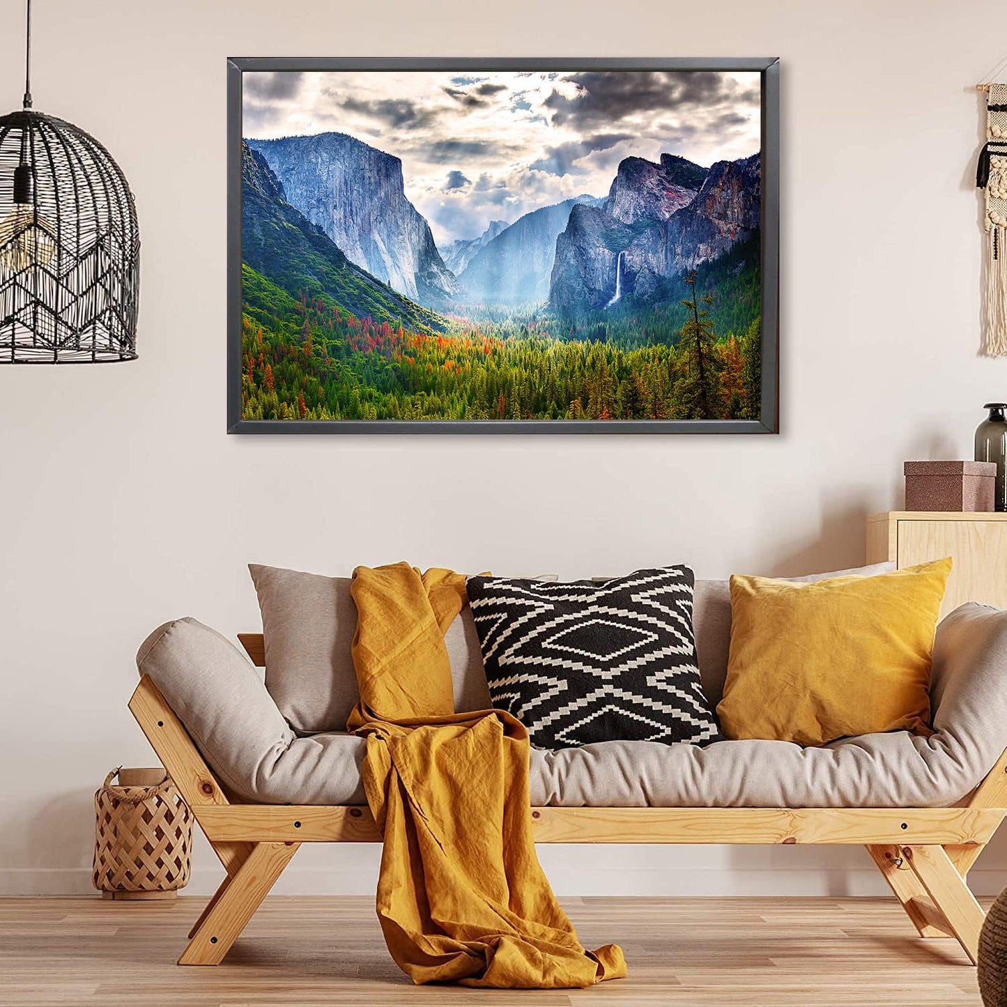 RECHIATO 1000-Piece Jigsaw Puzzle – Yosemite National Park Scenic Mountain Scene (27.56 x 19.69 in)