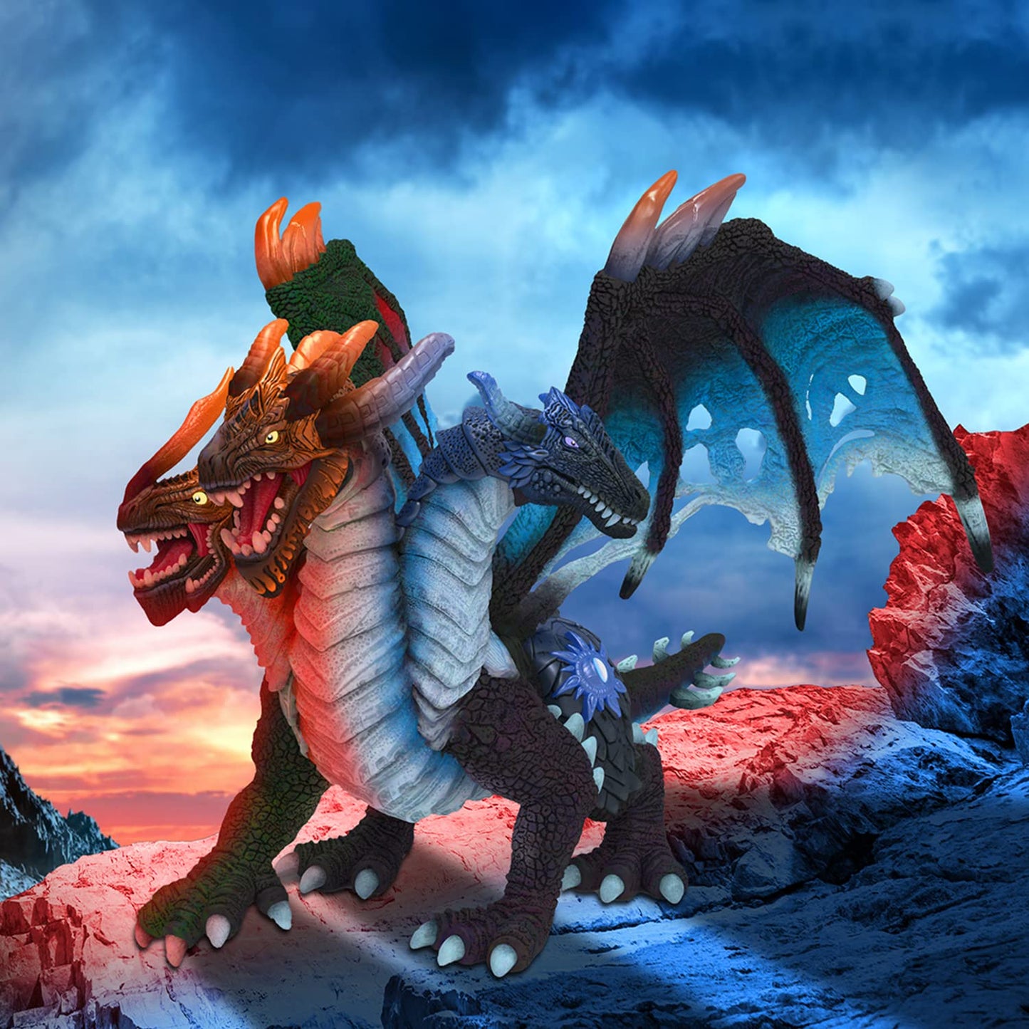 RECUR Devil Dragon Figurine - 9 Inch Dragon for RPG, Tabletop Display & Collectors