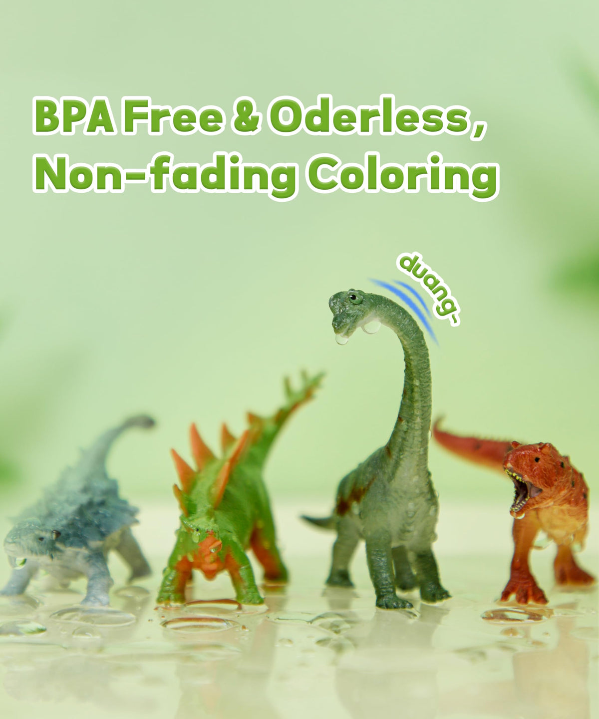 RECUR Dinosaur Figure Toys – 12-Pcs Hand-Painted Mini Dino Figurines for Cake Toppers & Tabletop Display