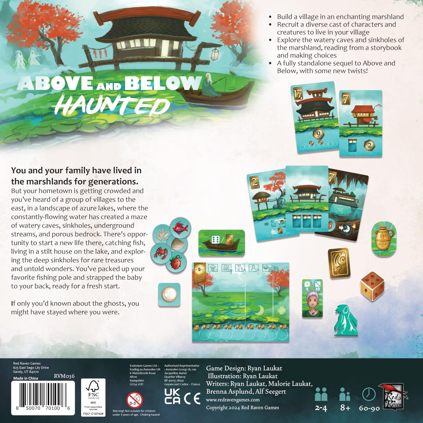 Above and Below: Haunted – Red Raven Board Game | Light Strategy for 2–4 Players