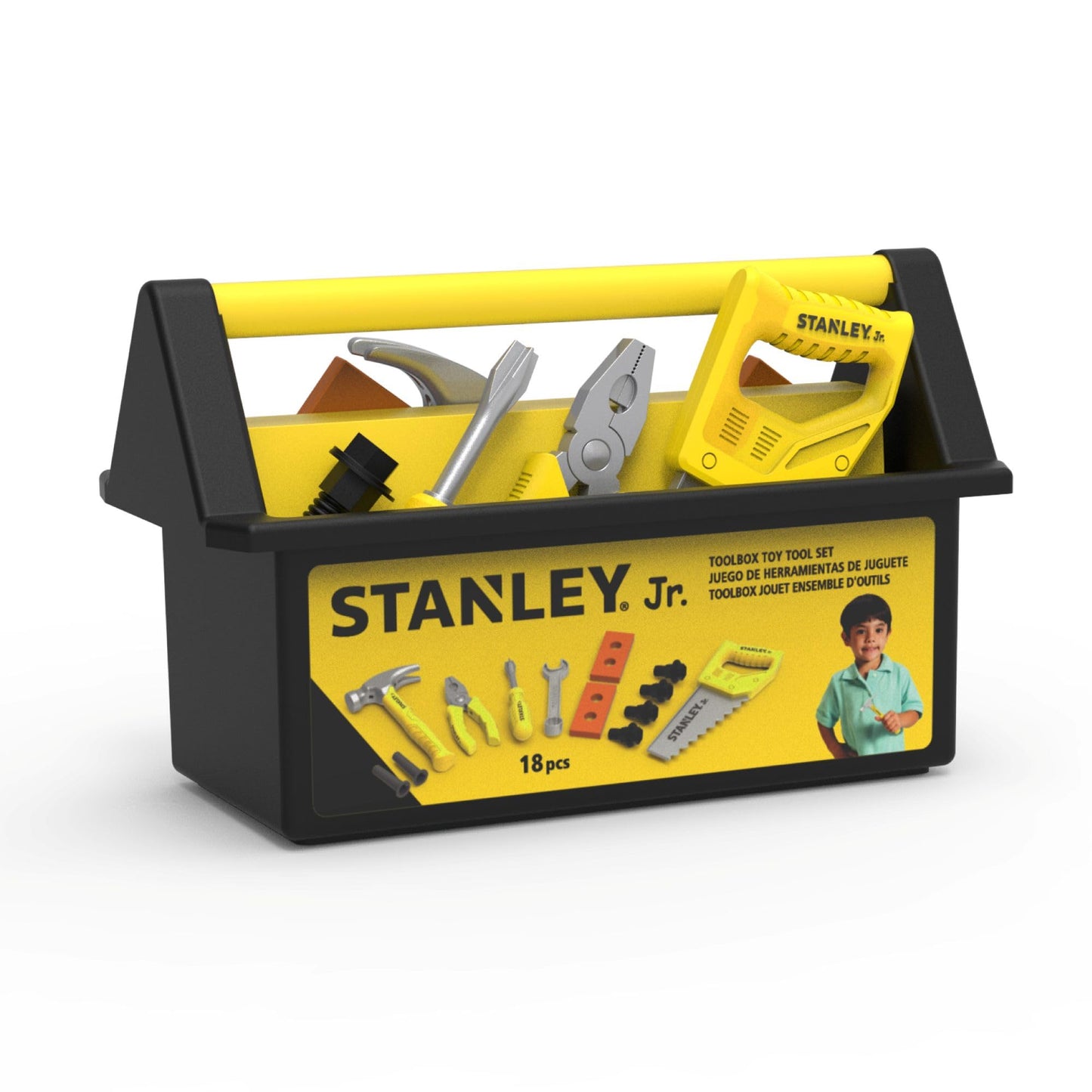 Red Toolbox Kids Tool Box – 18-Piece Toy Tool Set for Pretend Play (Ages 3+)