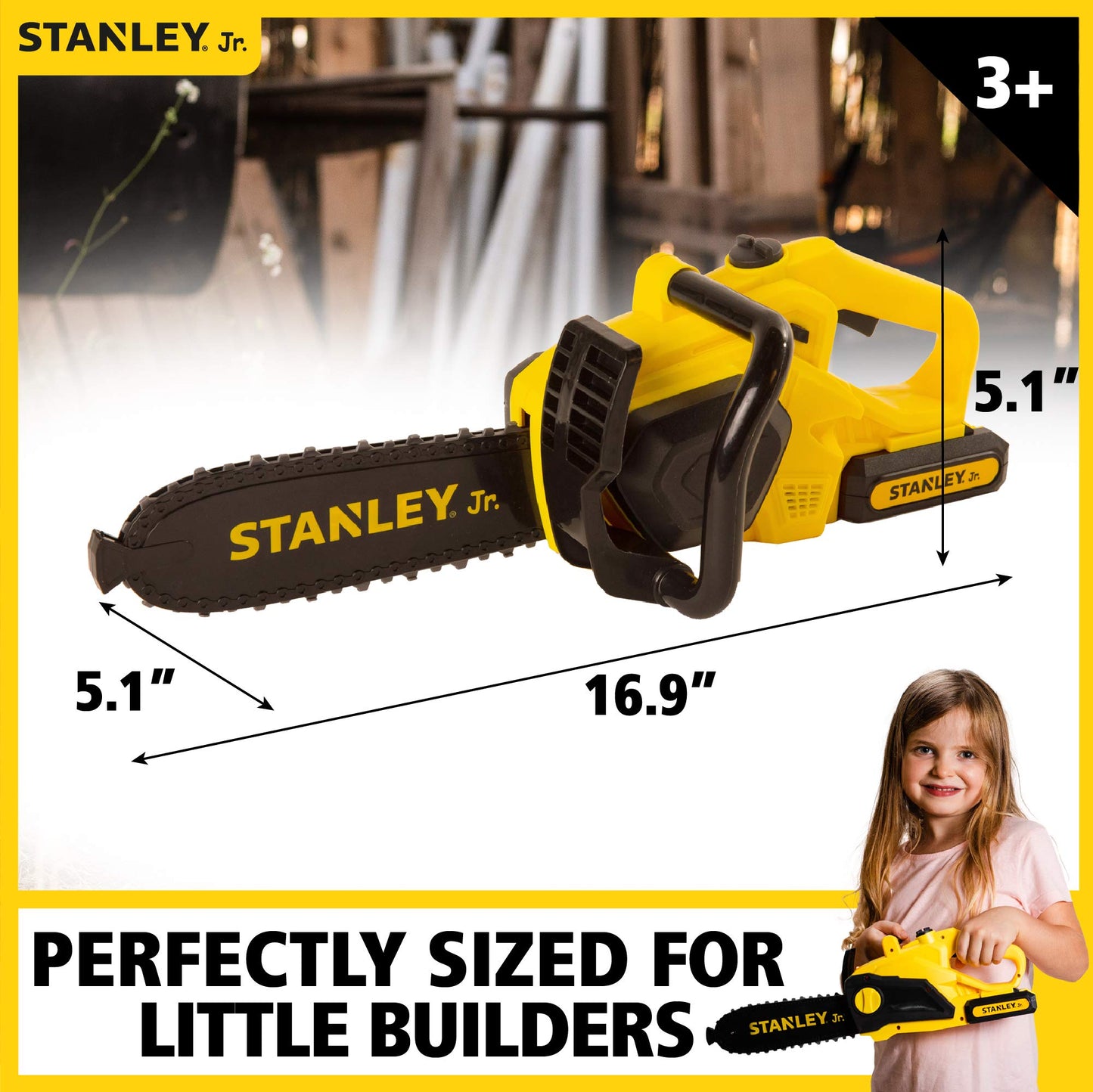 Red Toolbox Stanley Jr Battery Operated Delux Chainsaw – Yellow