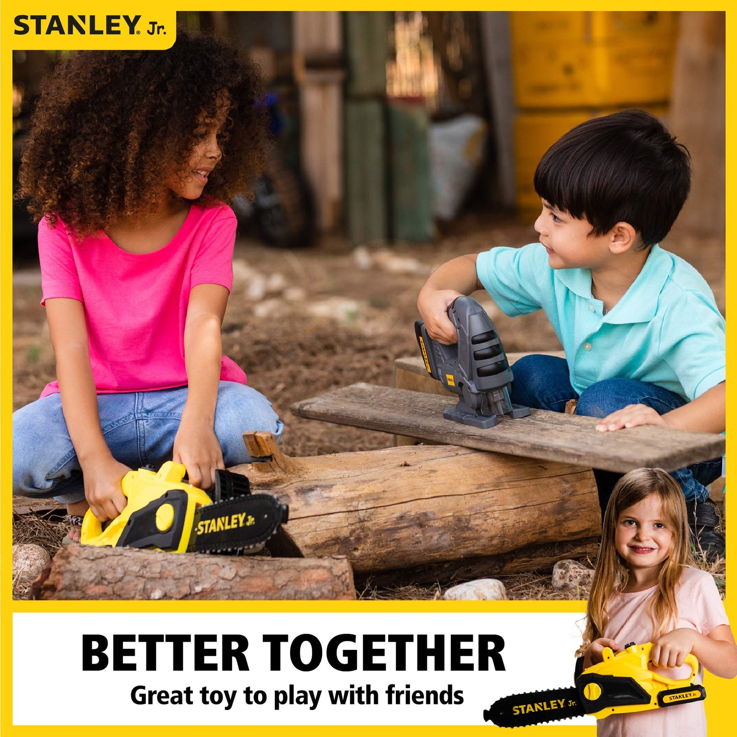 Red Toolbox Stanley Jr Battery Operated Delux Chainsaw – Yellow