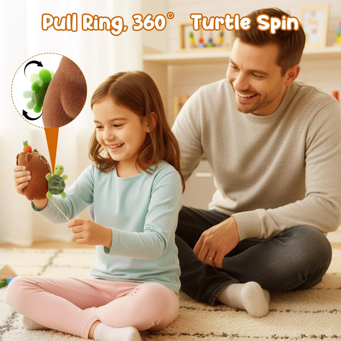 redaica 4-in-1 Interactive Capybara Plush Keychain | Portable Fun & Squeaky Toy