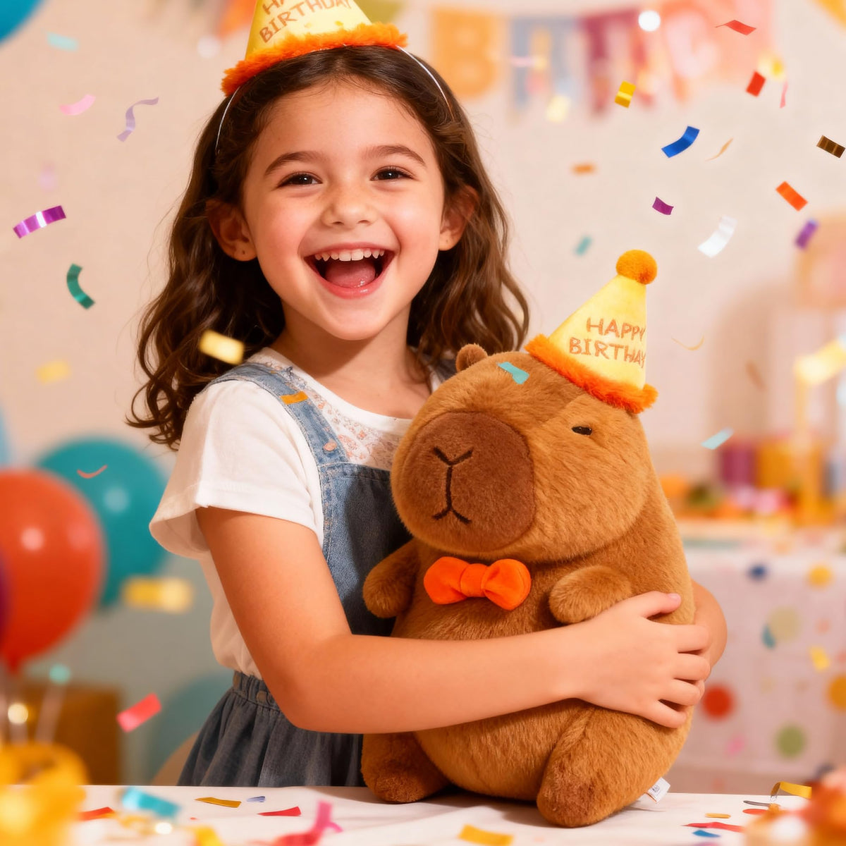 redaica Happy Birthday Capybara Plush – Soft Capybara Stuffed Animal, 9-Inch Gift for Kids