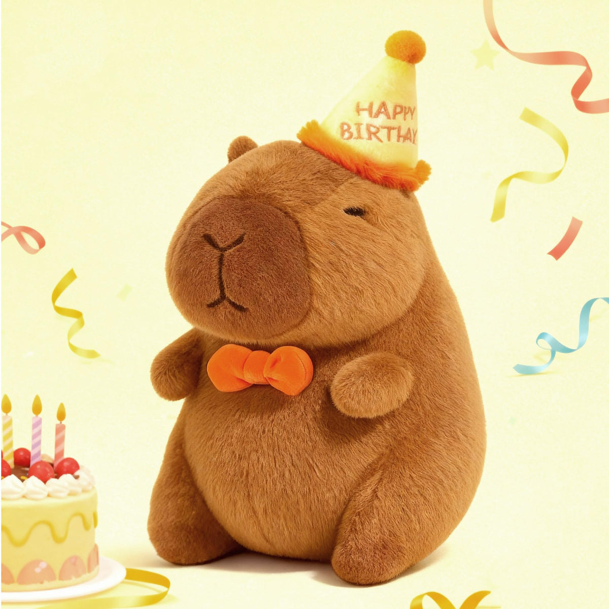 redaica Happy Birthday Capybara Plush – Soft Capybara Stuffed Animal, 9-Inch Gift for Kids
