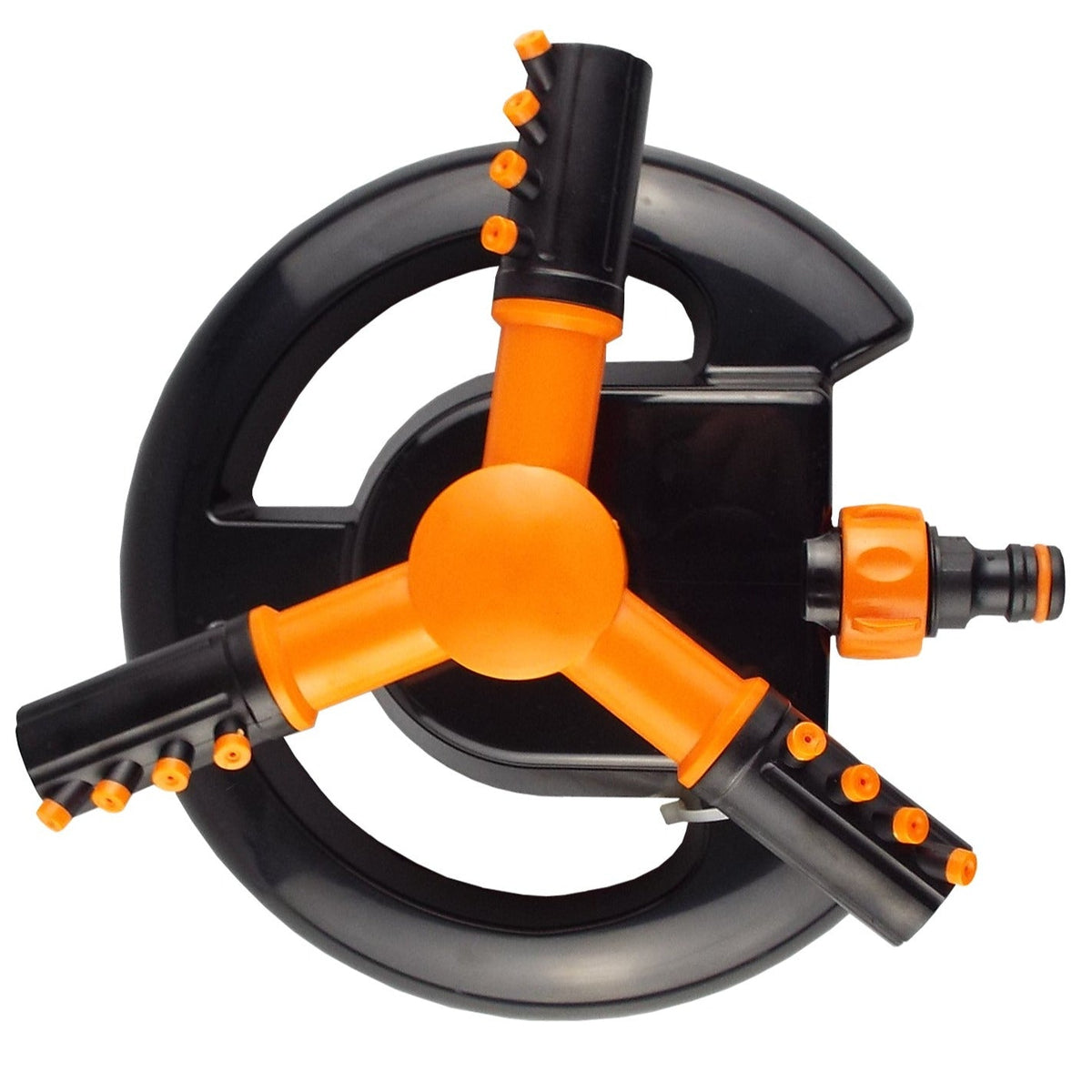 Bradas 3-Arm Rotating Sprinkler Black Orange Line