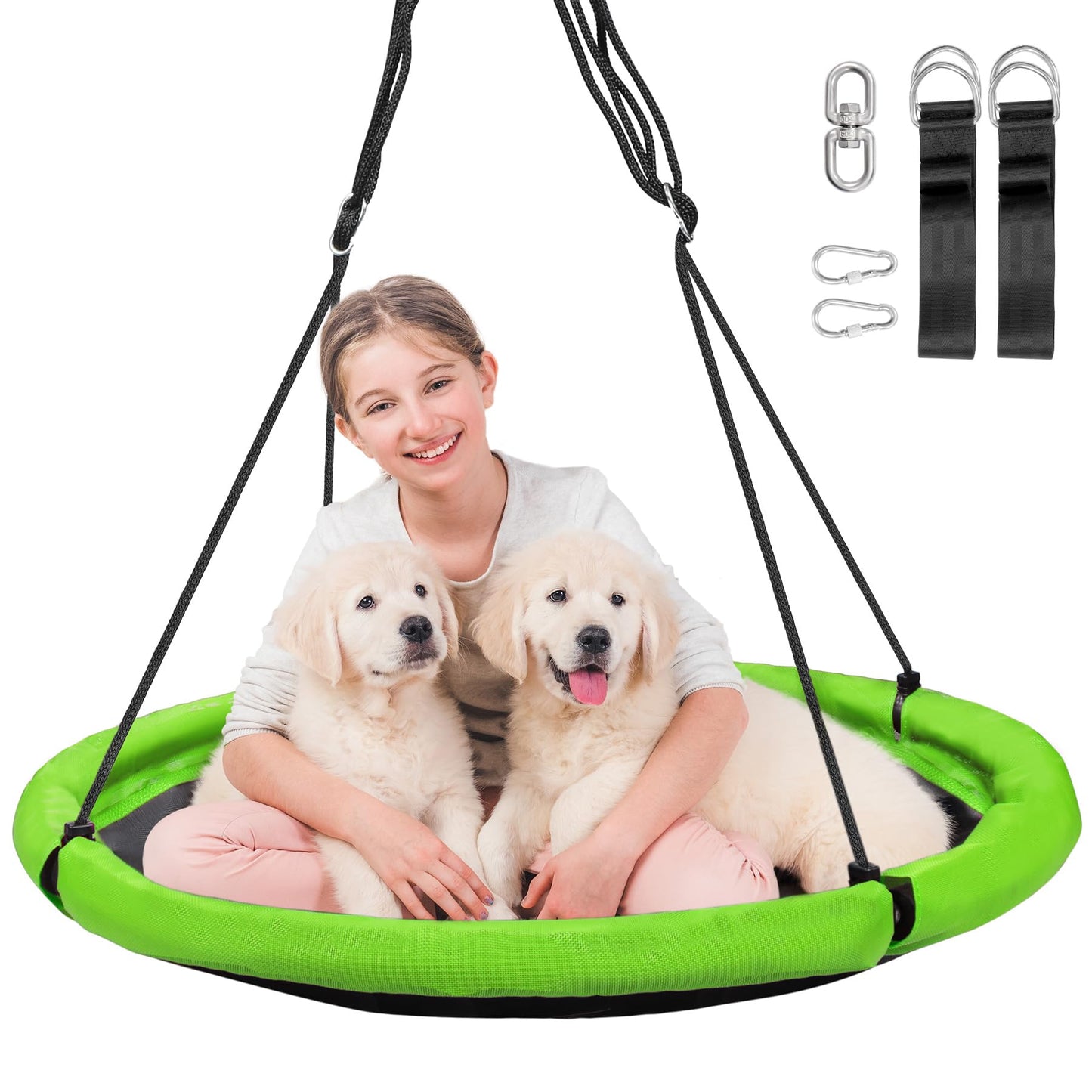 RedSwing 40-inch Flying Saucer Tree Swing 500 LBS Capacity Green