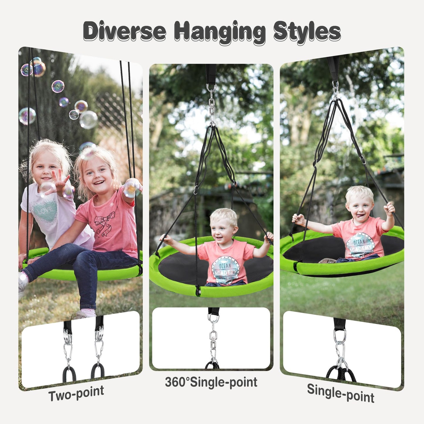 RedSwing 40-inch Flying Saucer Tree Swing 500 LBS Capacity Green