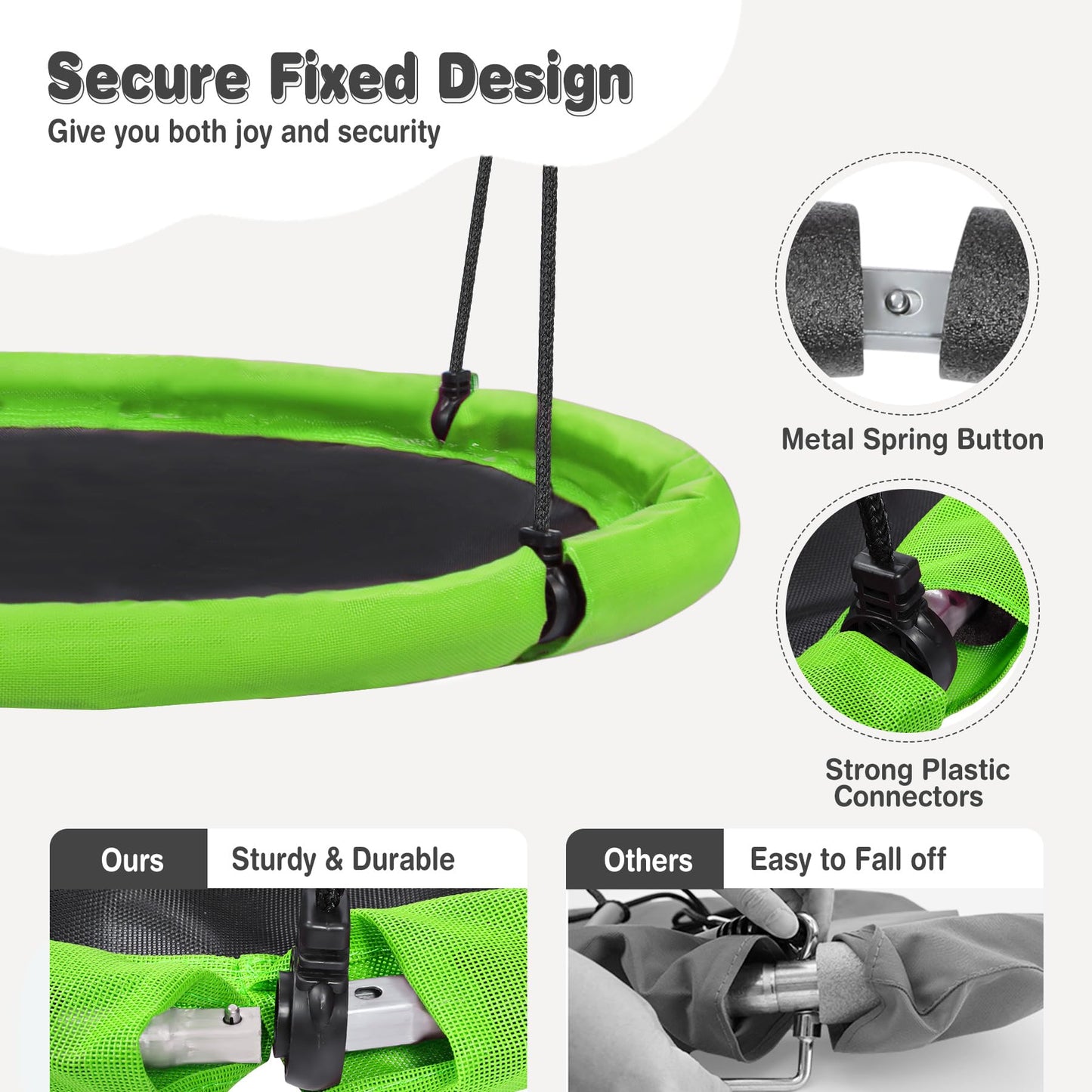 RedSwing 40-inch Flying Saucer Tree Swing 500 LBS Capacity Green