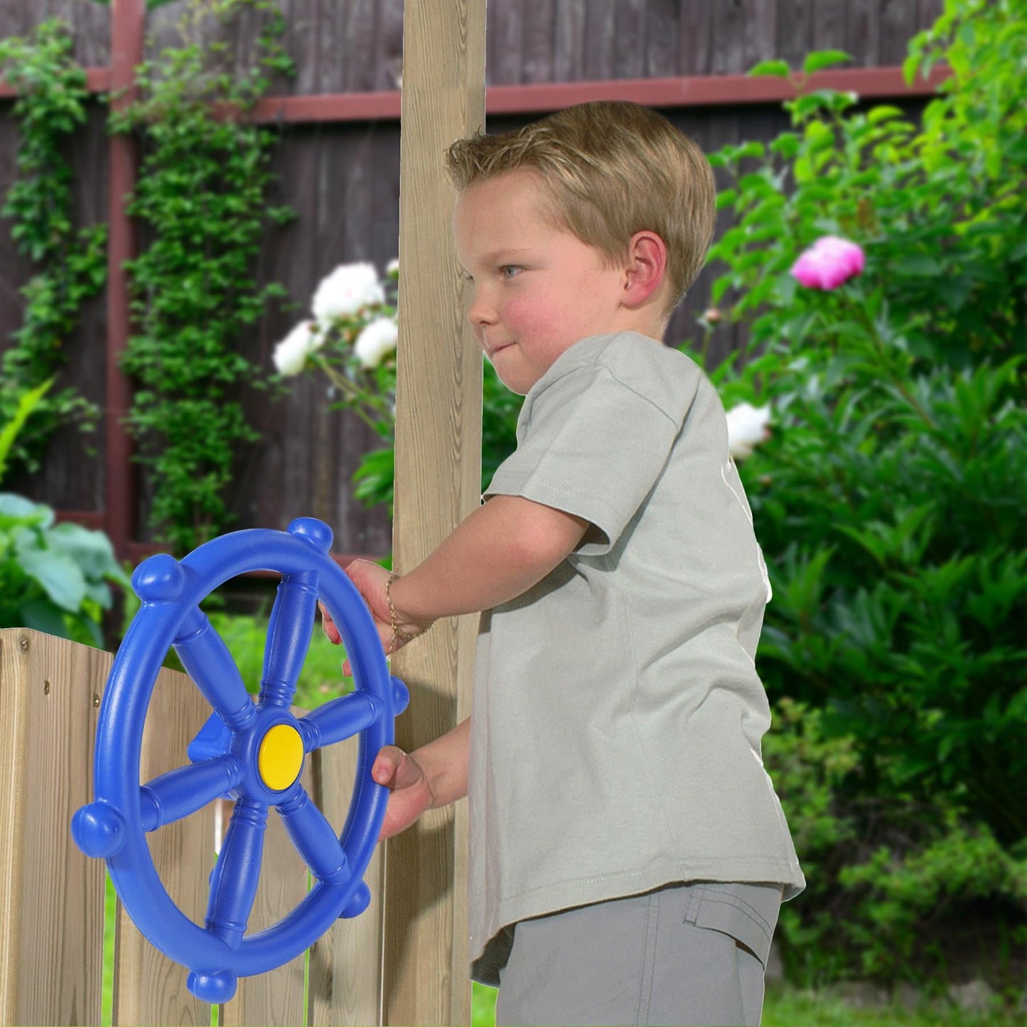 RedSwing Backyard Playground Accessories | Pirate Ship Wheel, Telescope & Climbing Holds