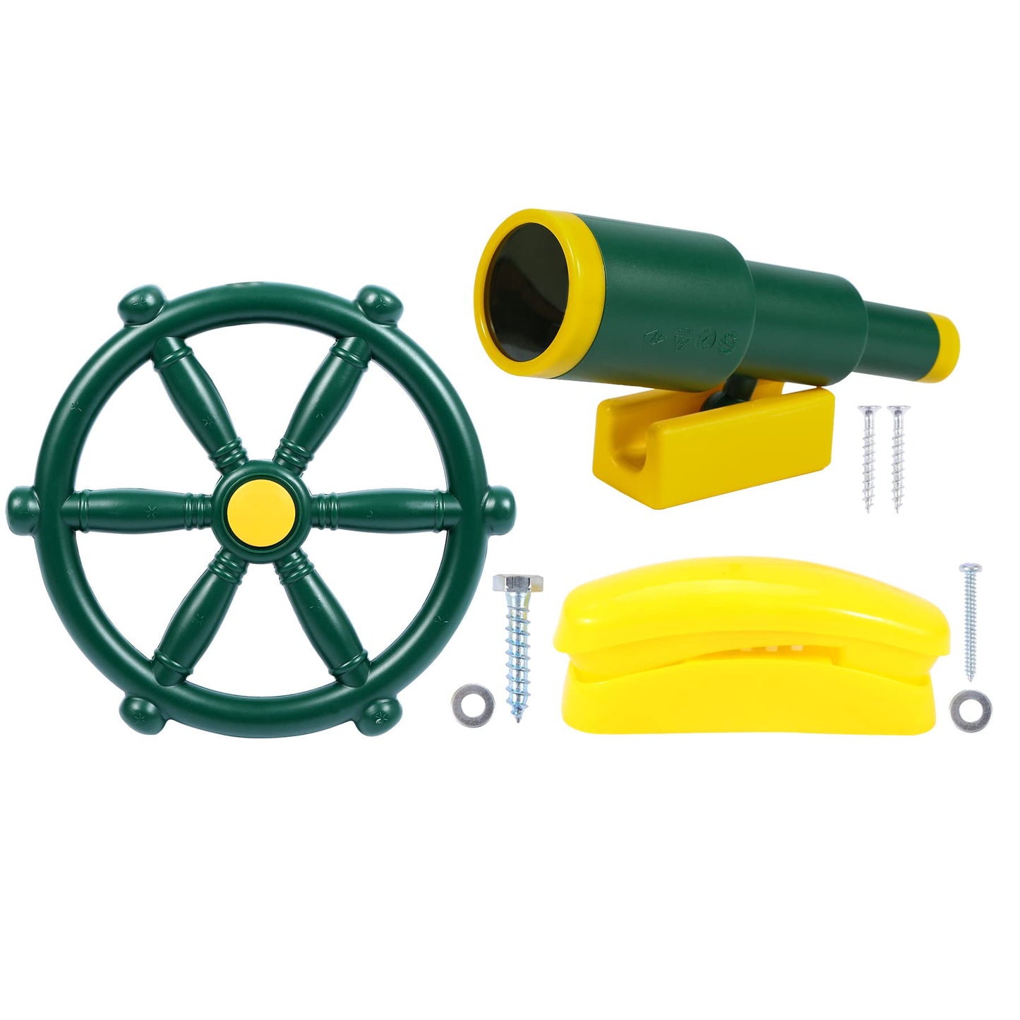 RedSwing Playground Accessories for Kids — Pirate Ship Wheel, Telescope & Telephone for Outdoor Play