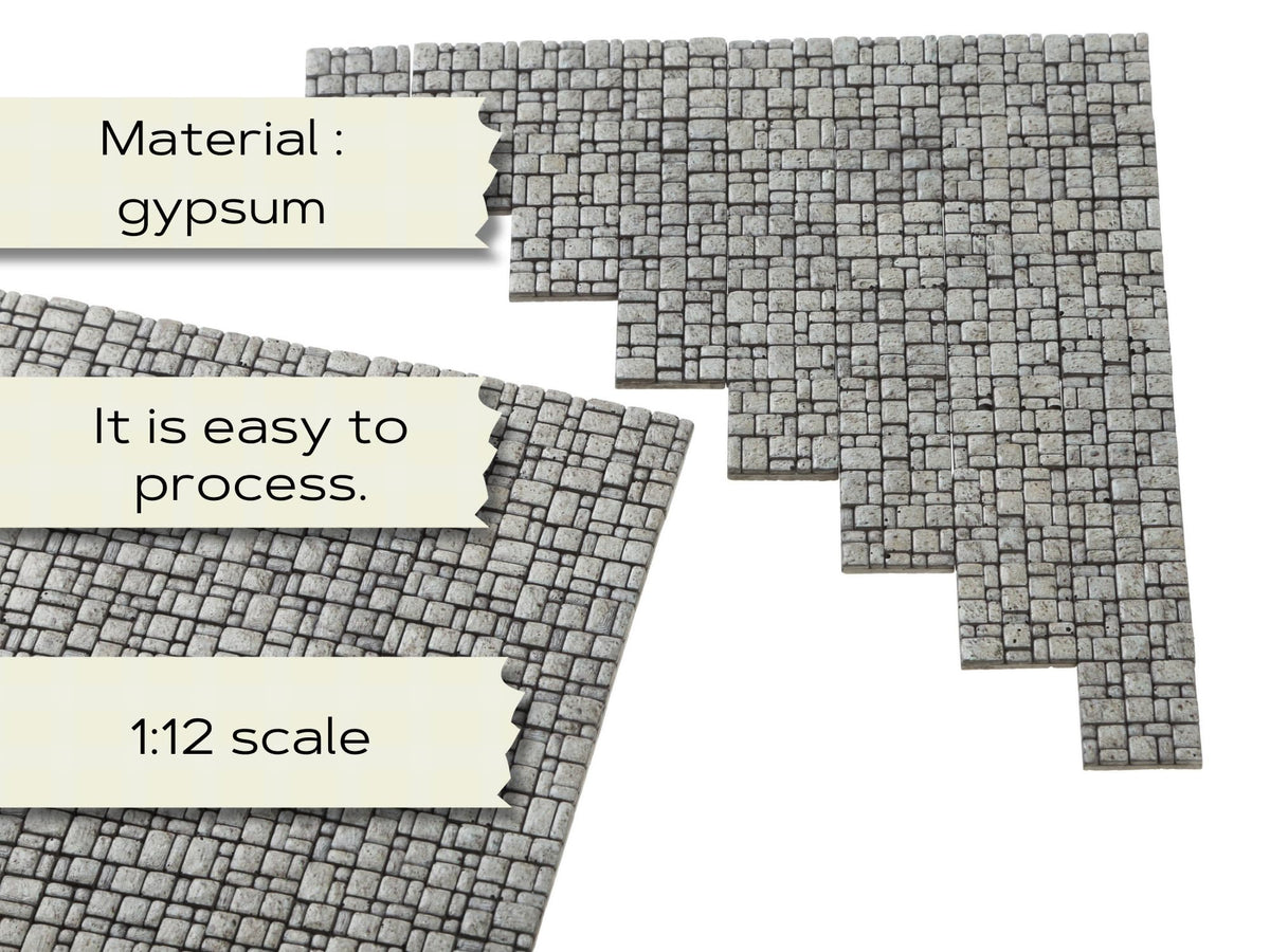 REDUCIO! Dollhouse Flooring — 50 Mini Paving Bricks, 1/12 Scale