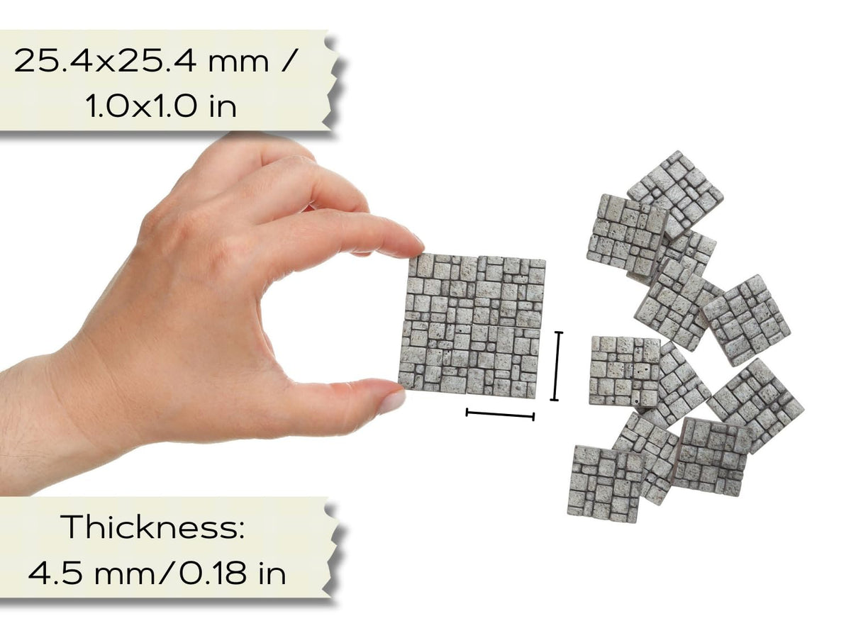 REDUCIO! Dollhouse Flooring — 50 Mini Paving Bricks, 1/12 Scale